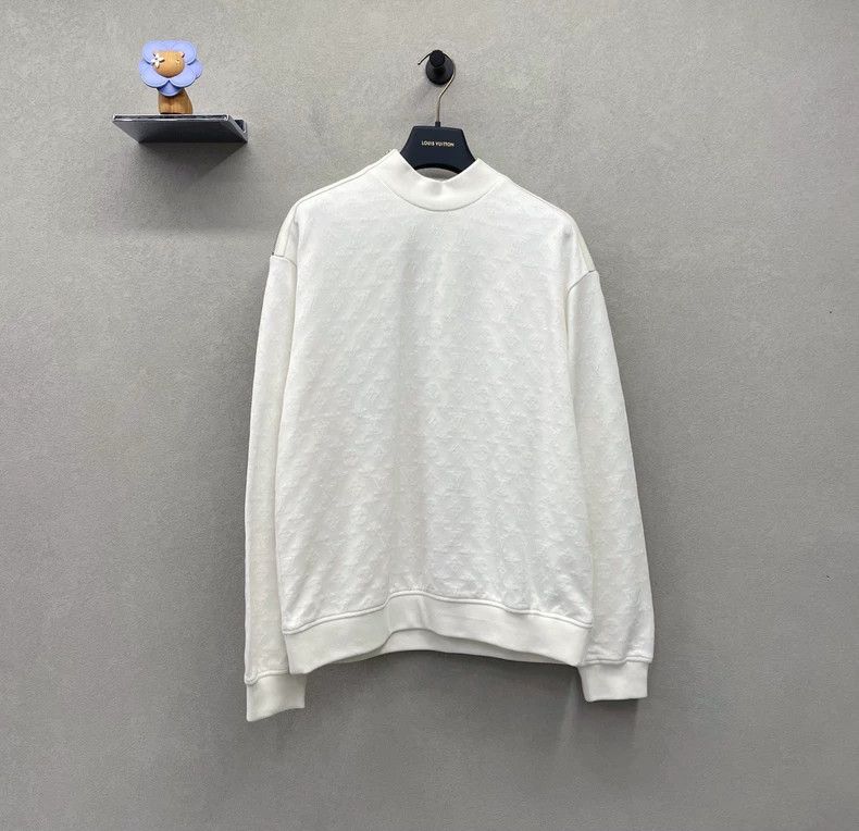 Louis Vuitton LV White Logo Sweatshirt M - dmc Size US M / EU 48-50 / 2 - 1 Thumbnail