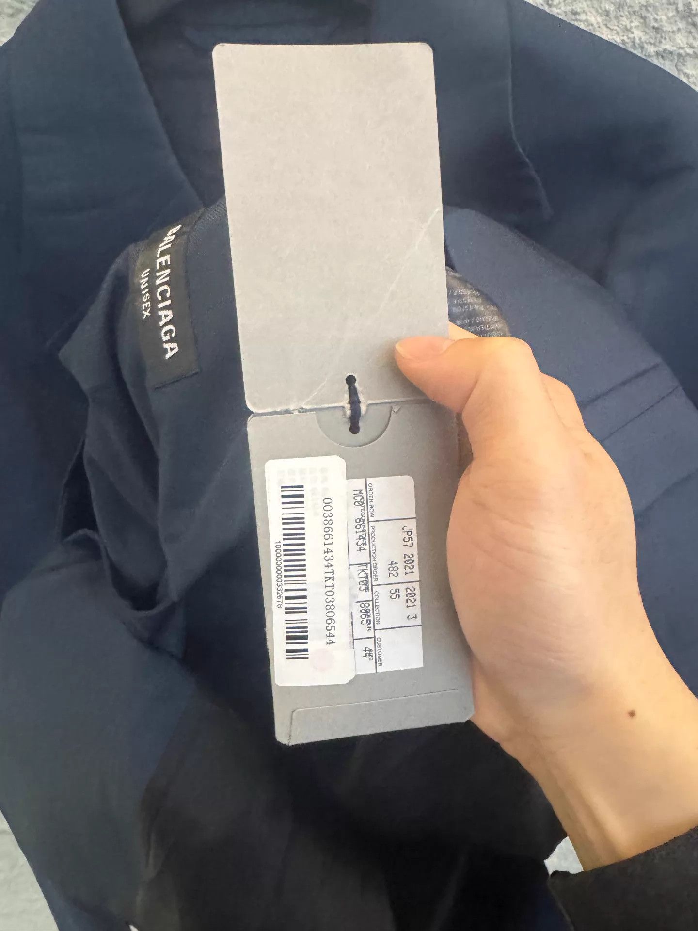 Balenciaga Balenciaga Afterworld Navy Pleated Unisex Suit Size 44R - 4 Thumbnail