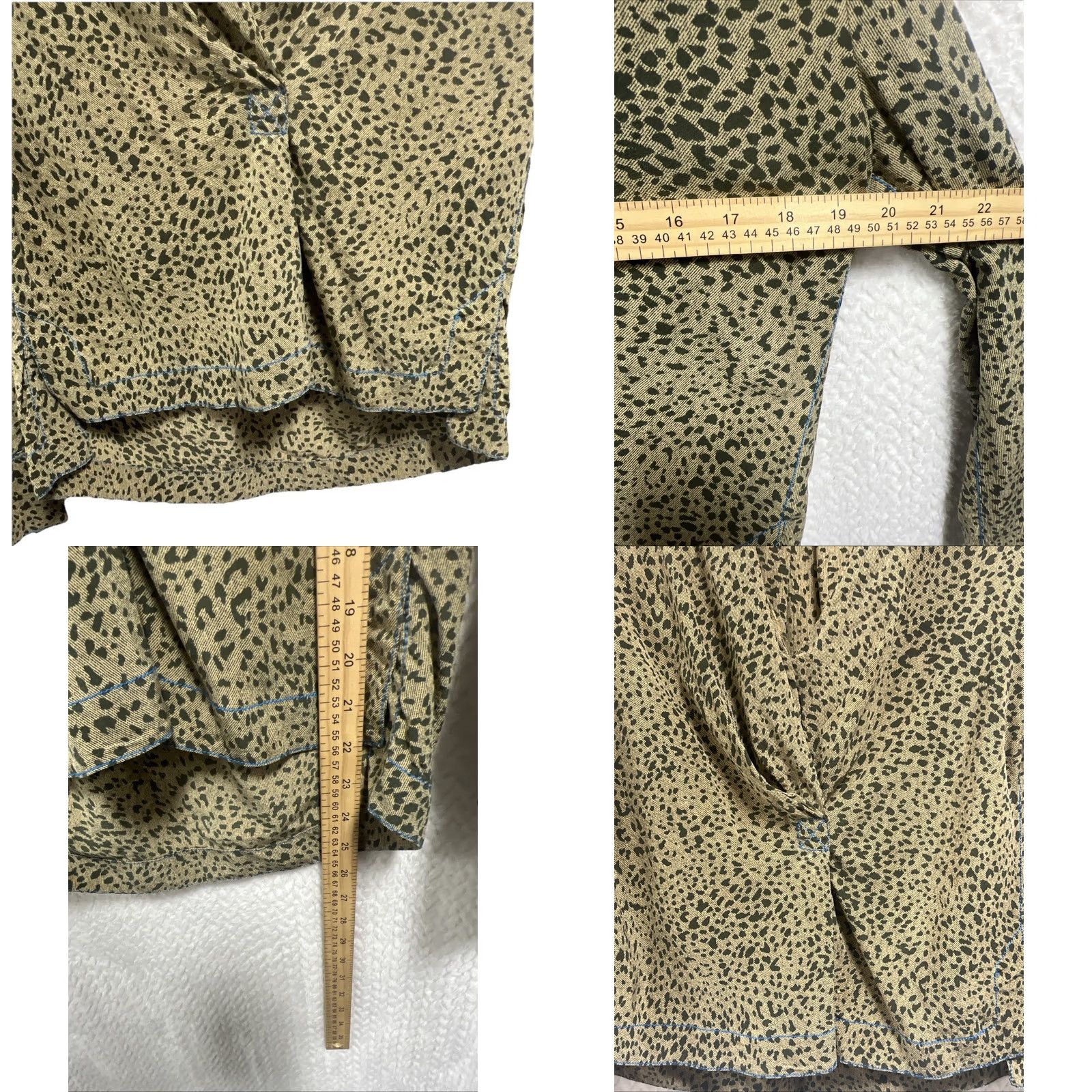 Rag & Bone rag & bone Animal Print Blouse Green Black Draped Cowl Neck Pullover PS Petite Pullover Blouse Women Multicolor Animal Print ailors? Size S / US 4 / IT 40 - 8 Thumbnail
