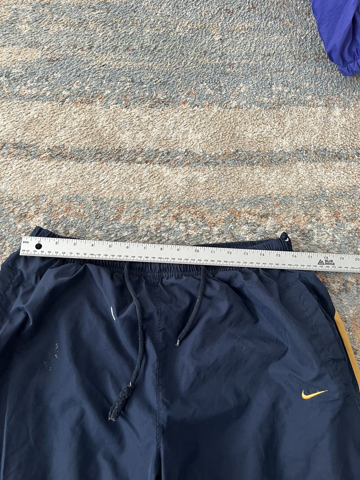 Vintage VTG Y2K Nike Sweatpants swishy Blue XL Distressed yellow Size US 32 / EU 48 - 8 Thumbnail
