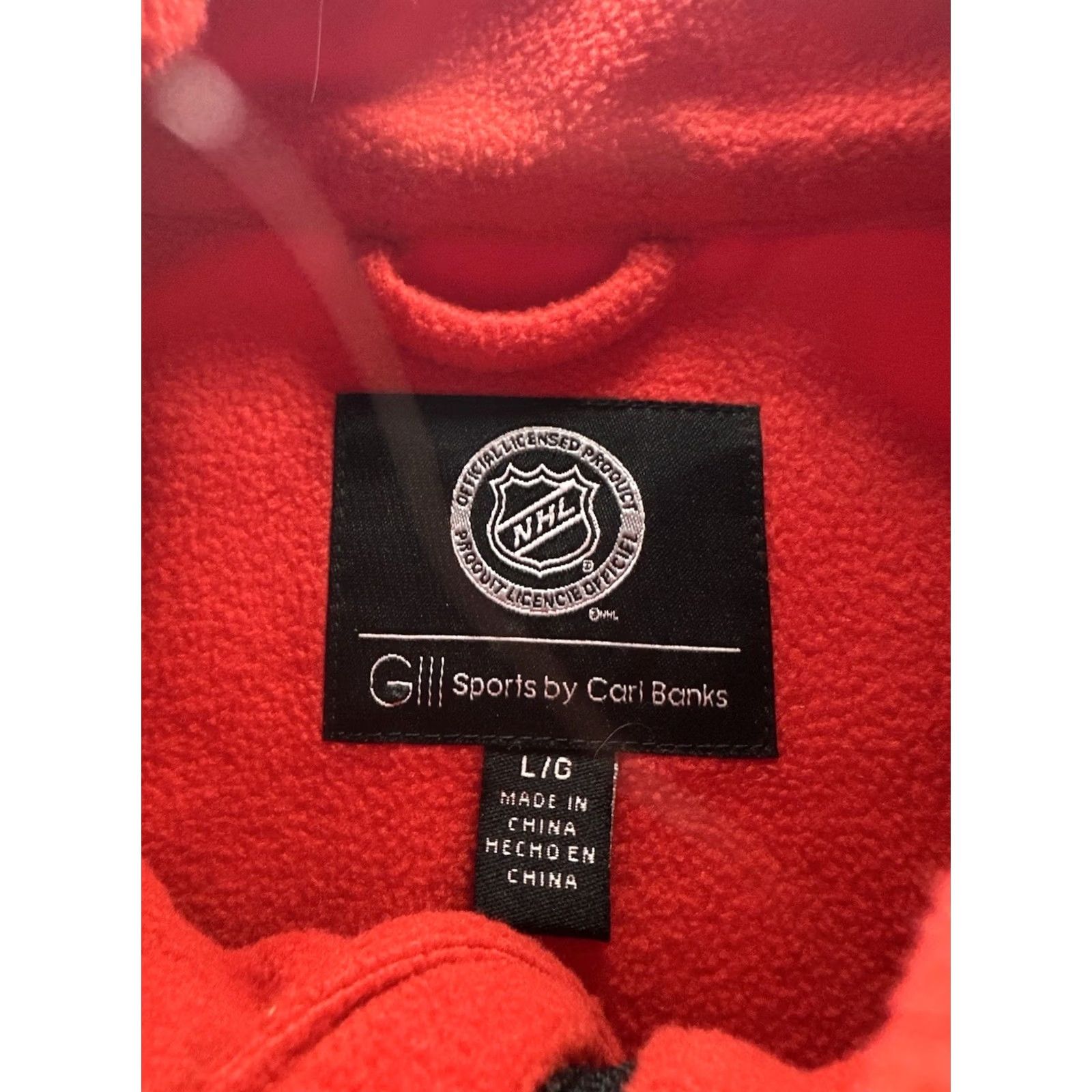 G-III G-III Chicago Blackhawks Ladies Red Fleece Full Zip Jacket Size S / US 4 / IT 40 - 4 Thumbnail