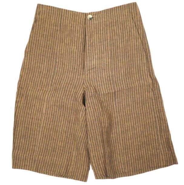 Other Other Omar Afridi KAKISHIBU STRIPES Linen Shorts Textile Shorts OA-SS20-TRS-104-02 DUTY FREE for USA Size ONE SIZE - 1 Thumbnail