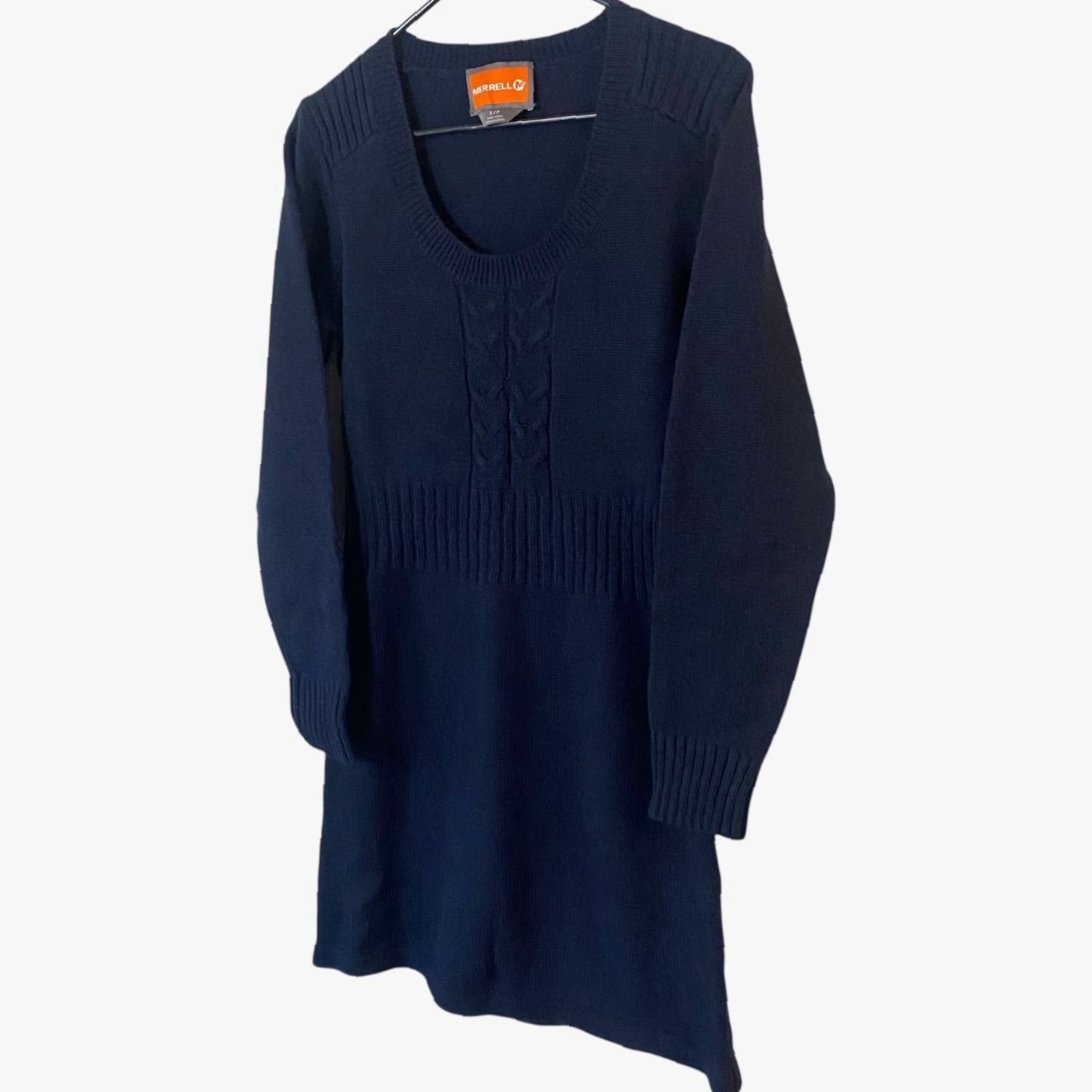 Merrell VINTAGE Merrell Sweater Dress Mini Blue Women's Size Small Wool-Knit Long Sleeve Scoop Neck Casual Outdoor Classic Size S / US 4 / IT 40 - 2 Thumbnail