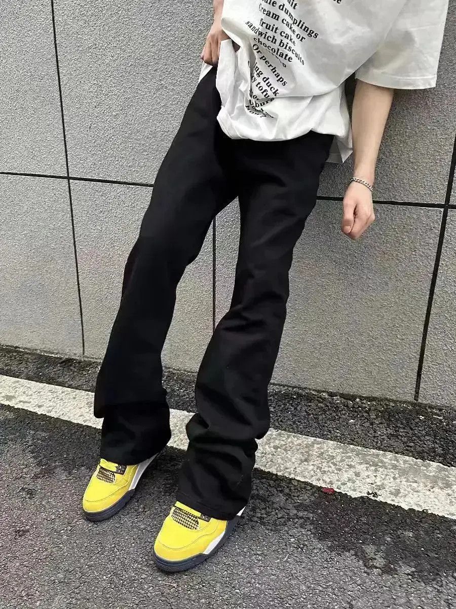 Japanese Brand Vintage Y2K Black Machete Micro Flare Jeans Size US 32 / EU 48 - 2 Thumbnail
