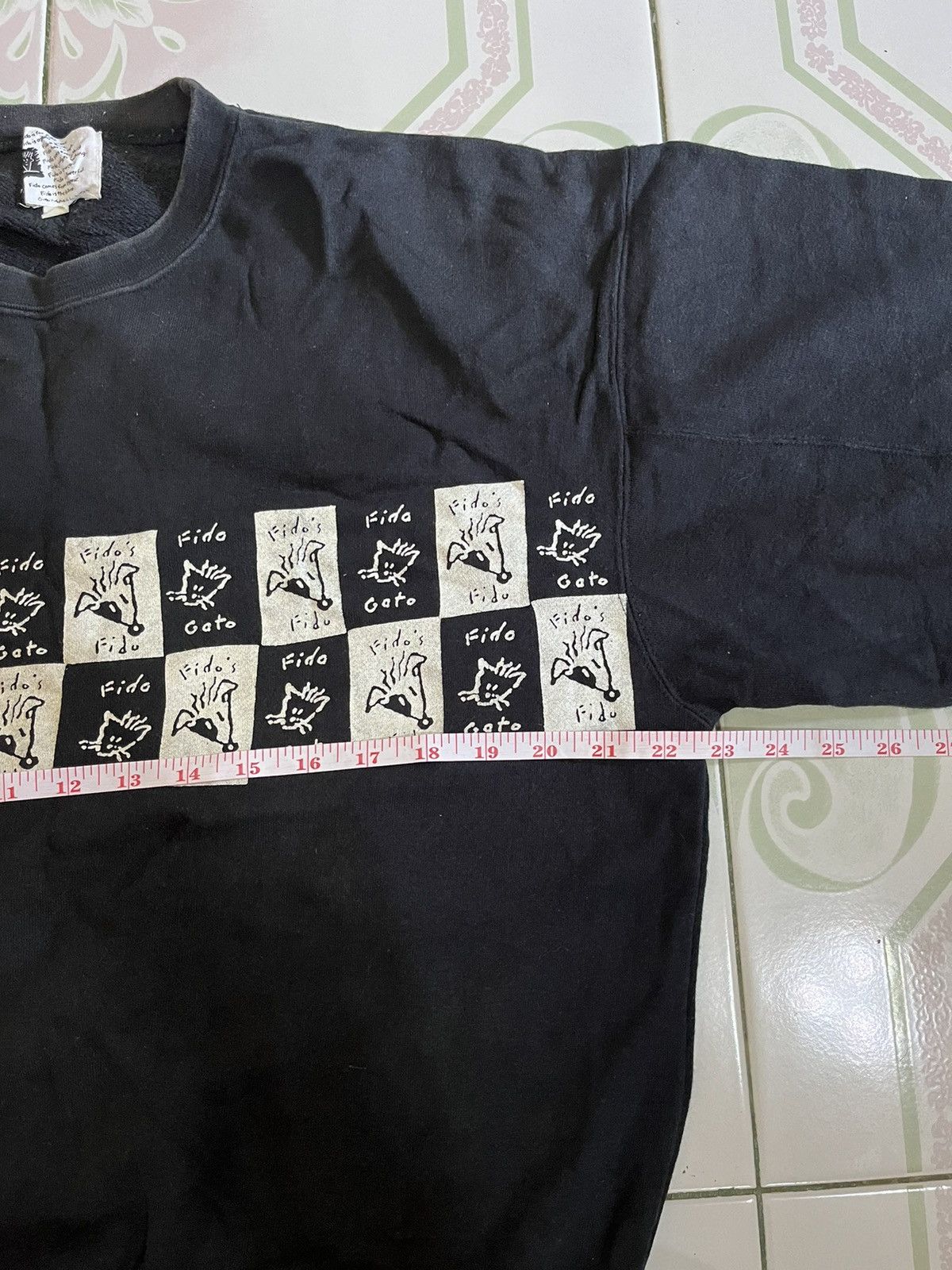 Cartoon Network Vintage Sweatshirt Fido Dido Cartoon Character Tour 1985 Size US L / EU 52-54 / 3 - 8 Thumbnail