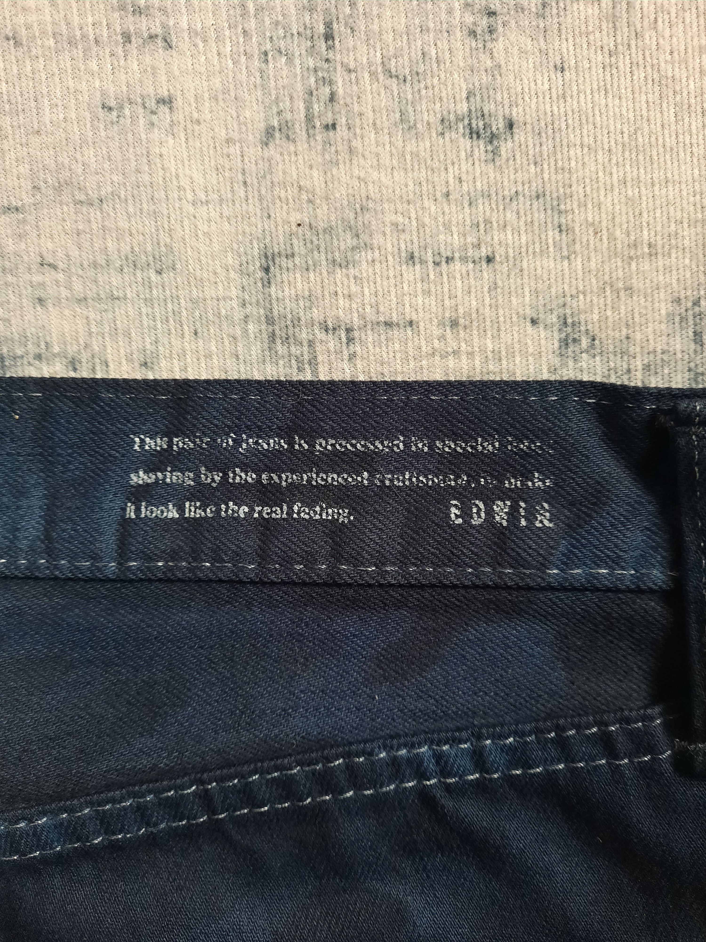 Japanese Brand 🔥Edwin dark blue camo army color jeans Size US 30 / EU 46 - 6 Thumbnail