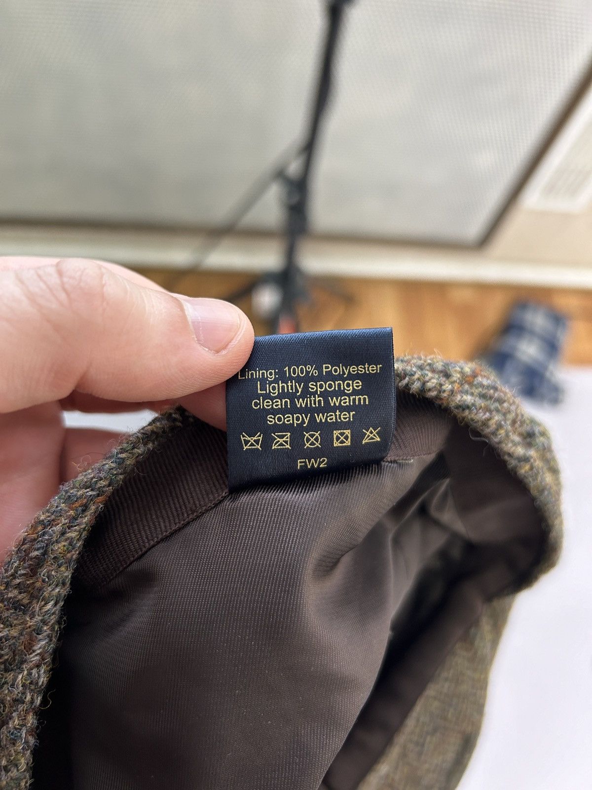 Designer × Harris Tweed Failsworth Stornoway Harris Tweed Flat Cap Wool 58CM 7 1/8 Size ONE SIZE - 7 Thumbnail