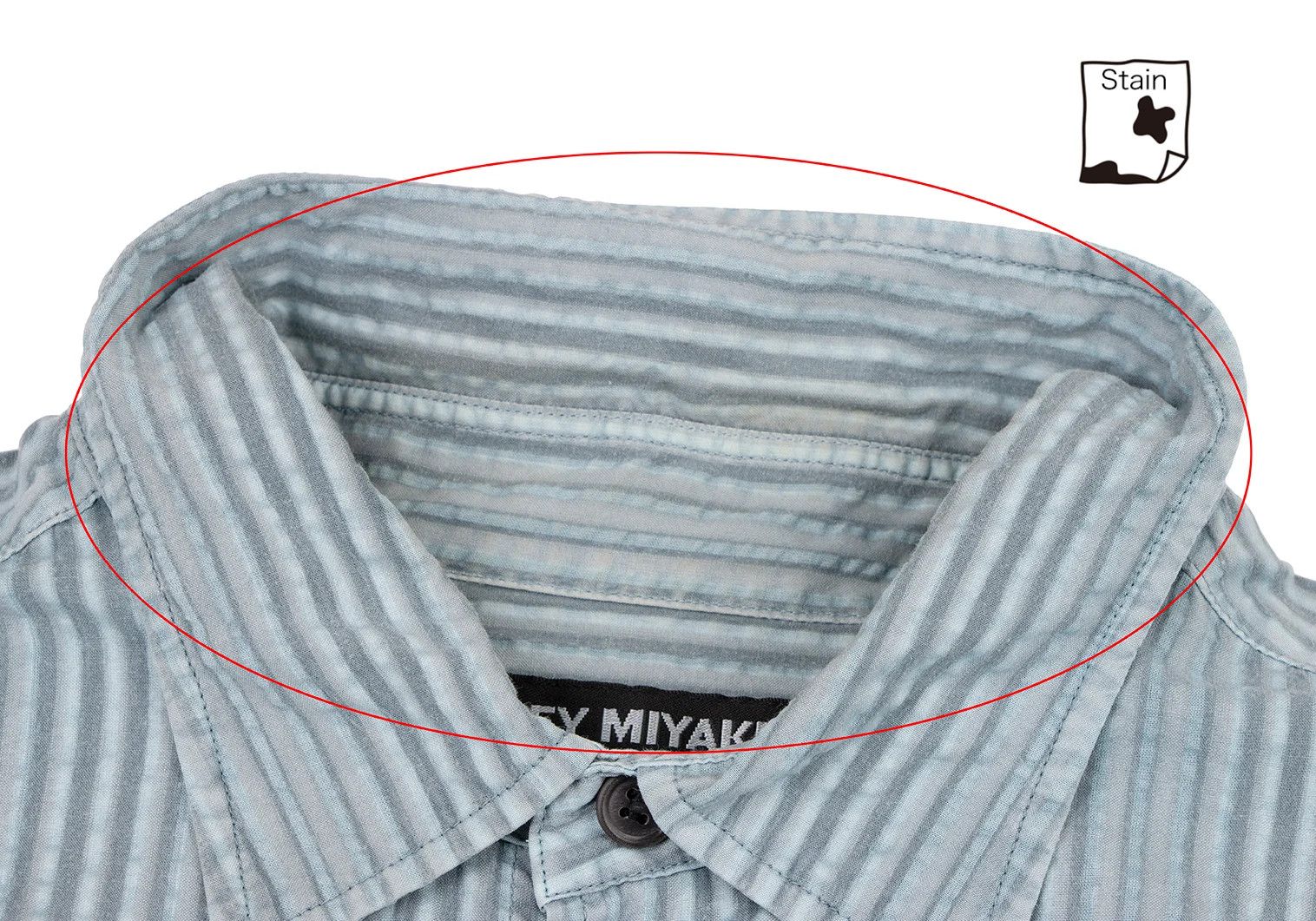 Issey Miyake Striped Print Shirt in Light Blue Gray Size US XS / EU 42 / 0 - 4 Thumbnail