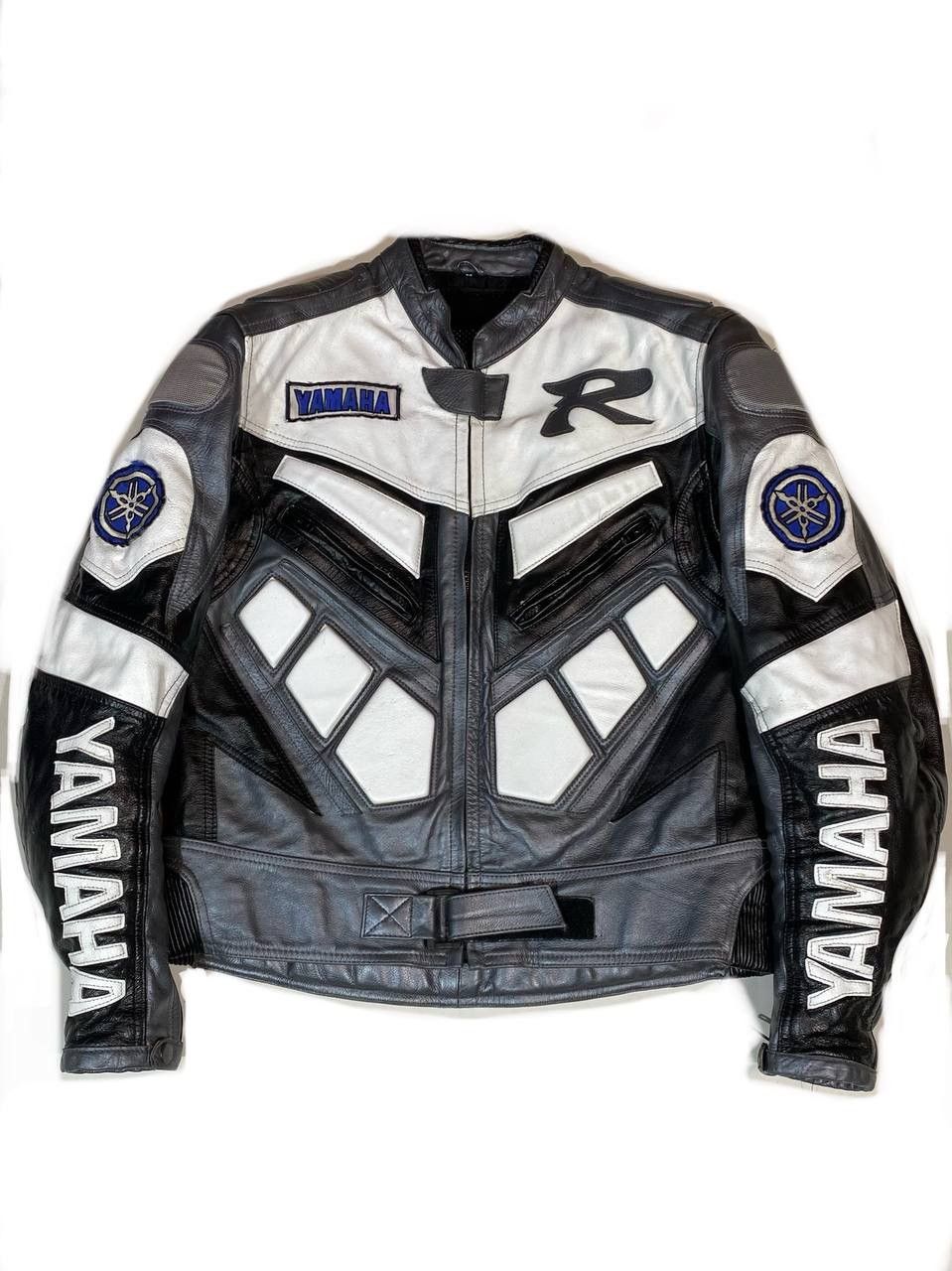 Yamaha Moto Motorcycle Men Leather Jacket Racing
