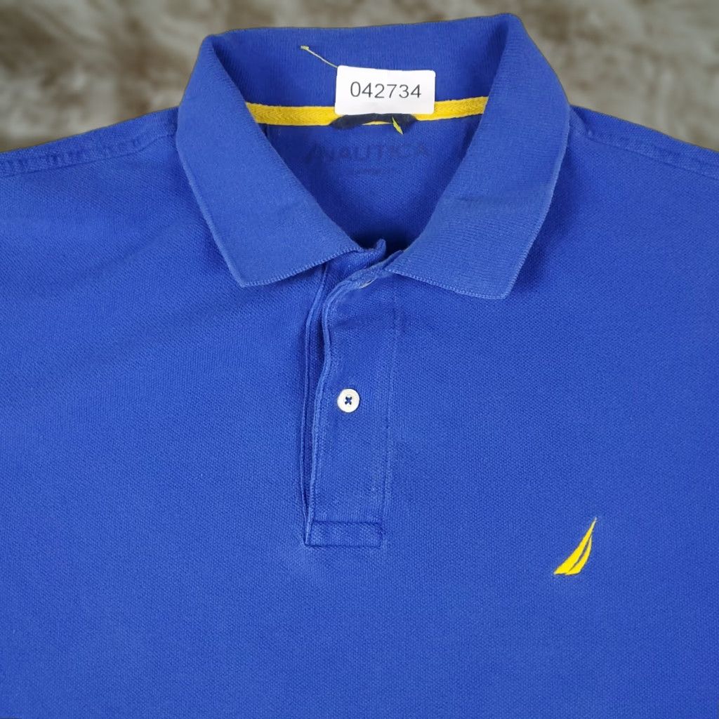 Nautica Nautica Polo Shirt Mens Large Blue Golf Casual Short Sleeve Adult Regular Fit Cotton Blend Polo Size US L / EU 52-54 / 3 - 1 Thumbnail