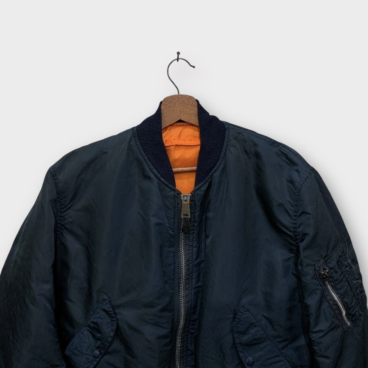 Alpha Industries VINTAGE 1990s USAF MA 1 FLIGHT BOMBER JACKET REVERSIBLE Size US M / EU 48-50 / 2 - 7 Thumbnail