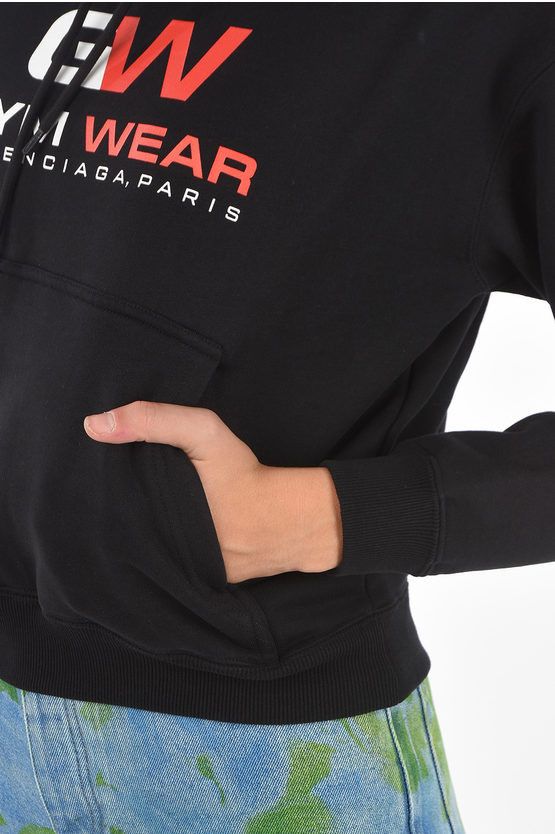 Balenciaga o1mle1224 Wear Logo Hoodie in Black Size XS / US 0-2 / IT 36-38 - 3 Thumbnail