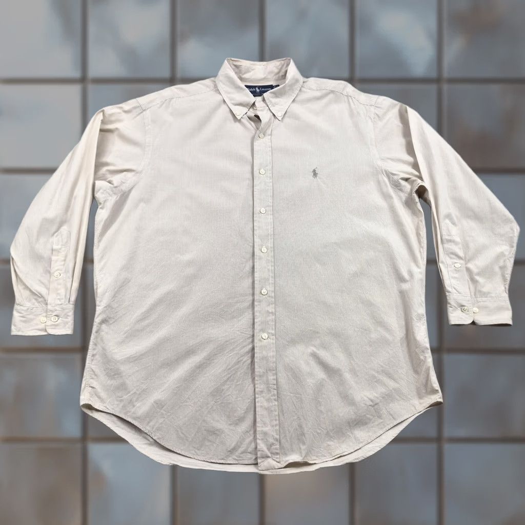 Ralph Lauren VINTAGE Ralph Lauren Dress Shirt Mens 16.5 32/33 Bieje Yarmouth Classic Fit Size 46R - 1 Thumbnail