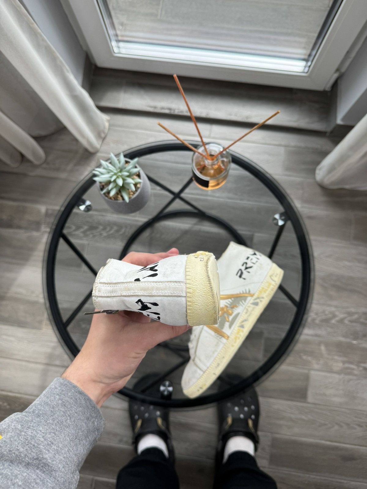 Premiata Premiata Hi-Top Sneakers White Gold Hype Size US 6.5 / IT 36.5 - 7 Thumbnail