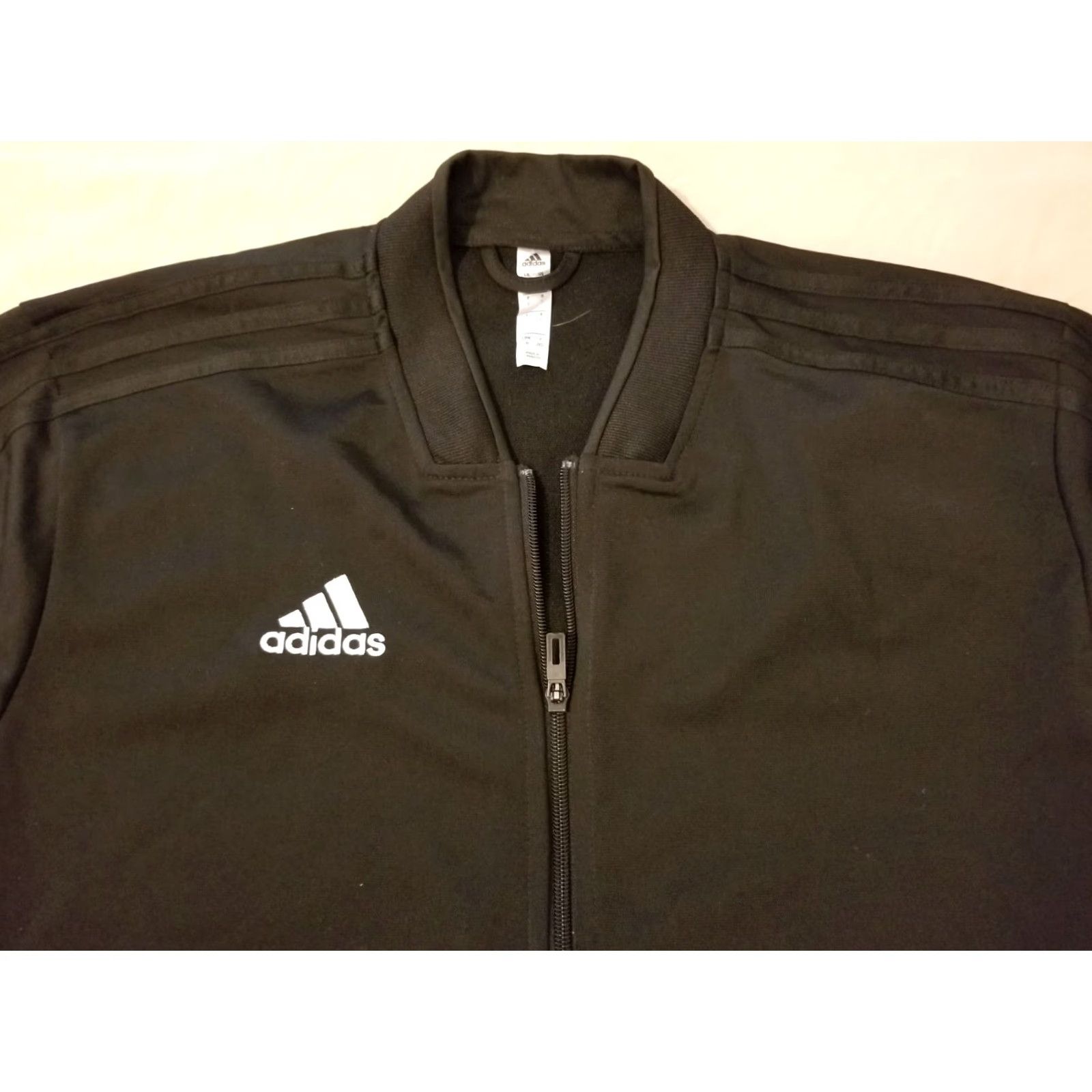 Adidas adidas Jacket Mens L Black Athletic Gym Workout Basic Jacket Size US L / EU 52-54 / 3 - 2 Thumbnail