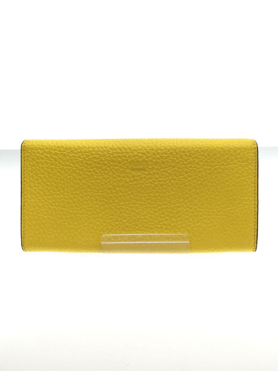 Fendi Fendi Peekaboo Leather Long Wallet Yellow Size ONE SIZE - 2 Thumbnail