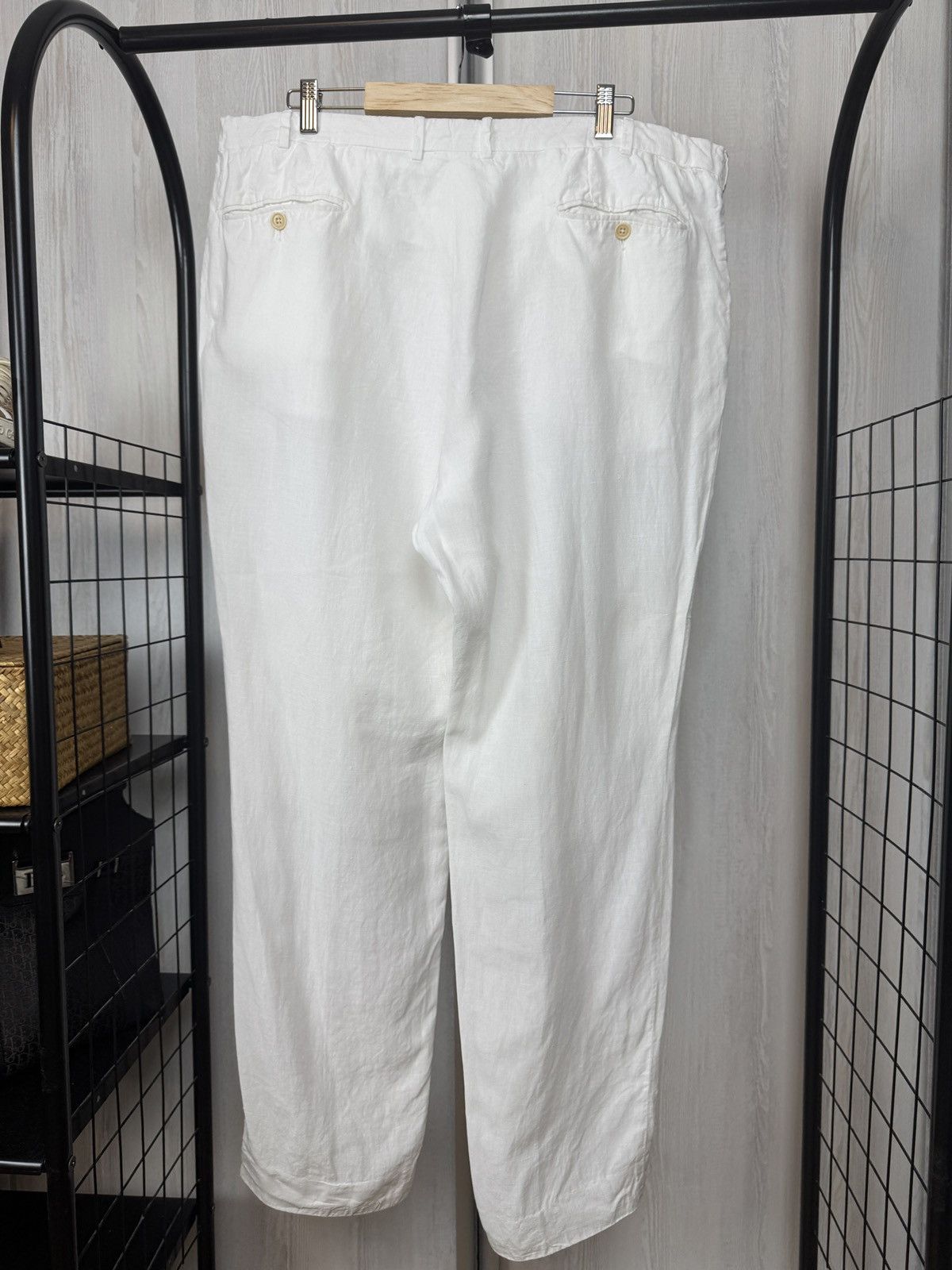 Ermenegildo Zegna Ermenegildo Zegna pure linen white classic casual pants Size US 40 / EU 56 - 6 Thumbnail