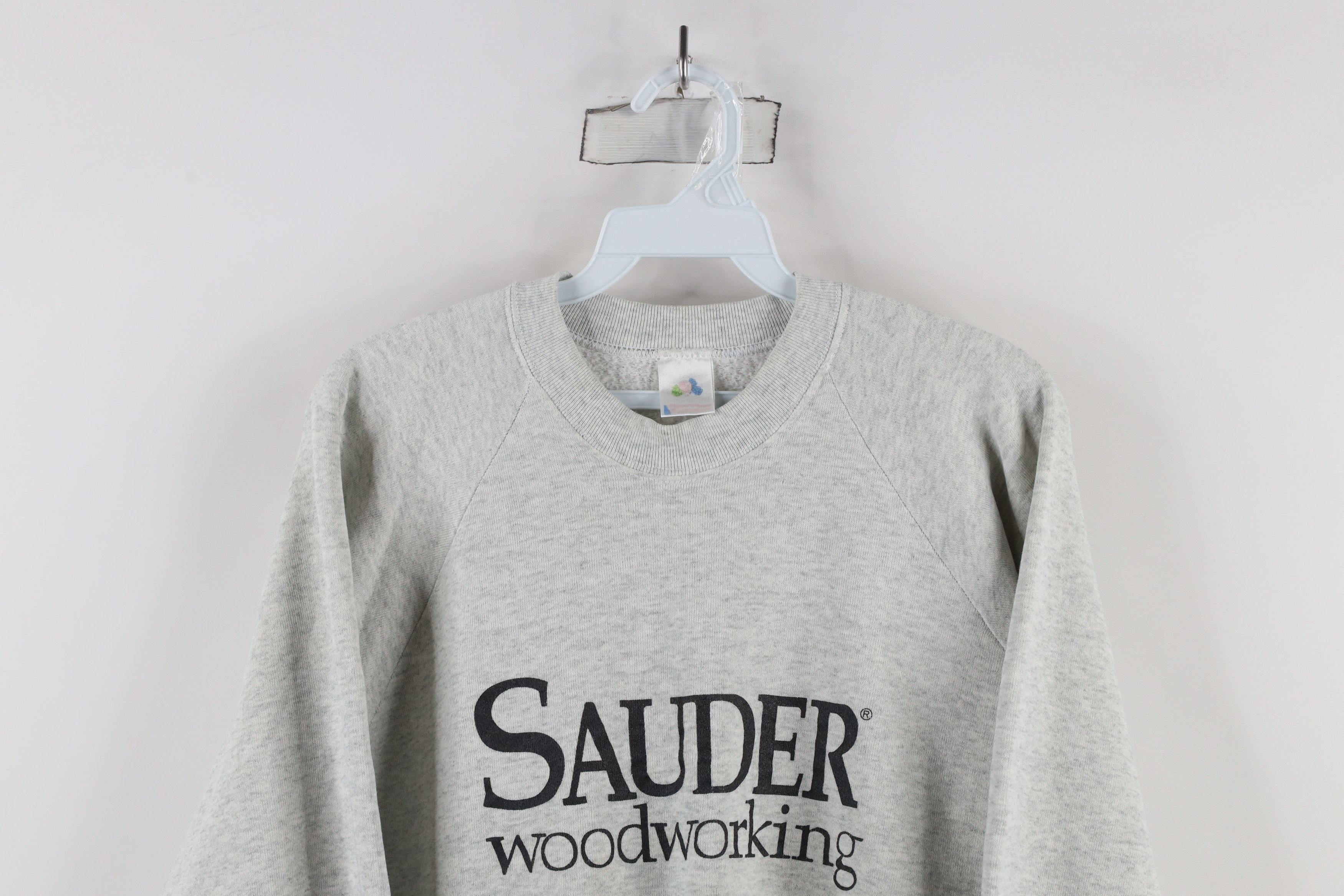 Vintage Vintage 90s Sauder Woodworking Crewneck Sweatshirt Gray USA Size US XL / EU 56 / 4 - 2 Thumbnail