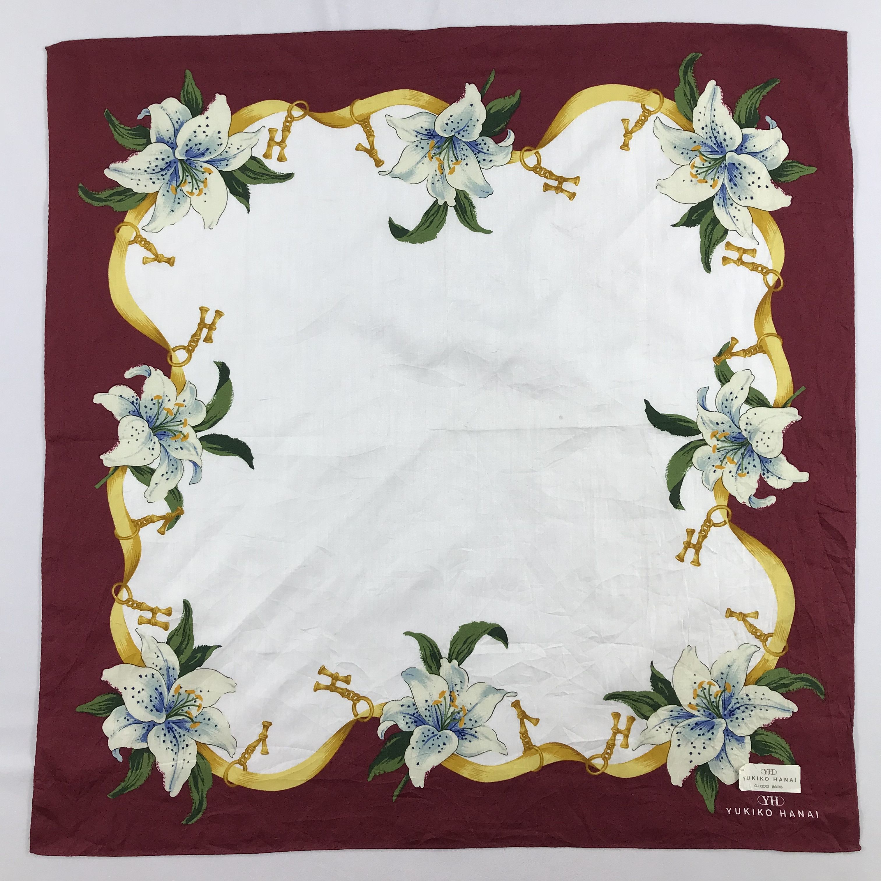 Japanese Brand Yukiko Hanai Bandana / Handkerchief / Neckerchief - S2349 Size ONE SIZE - 1 Thumbnail