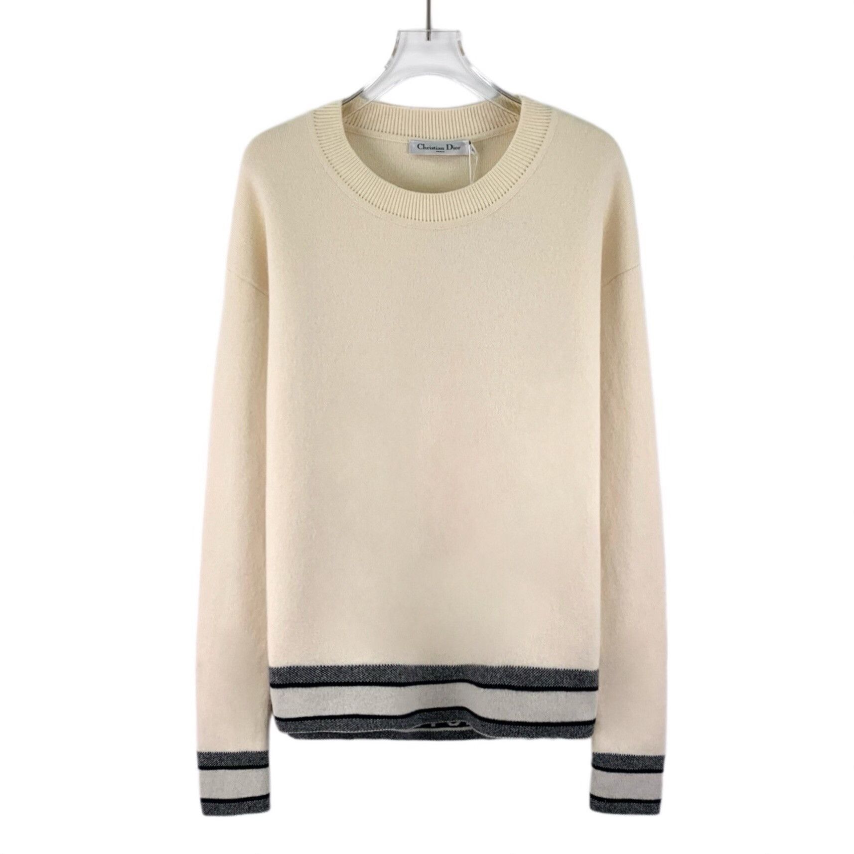 Dior Dior Knit Striped Beige Sweater XS Women Size XS / US 0-2 / IT 36-38 - 1 Thumbnail