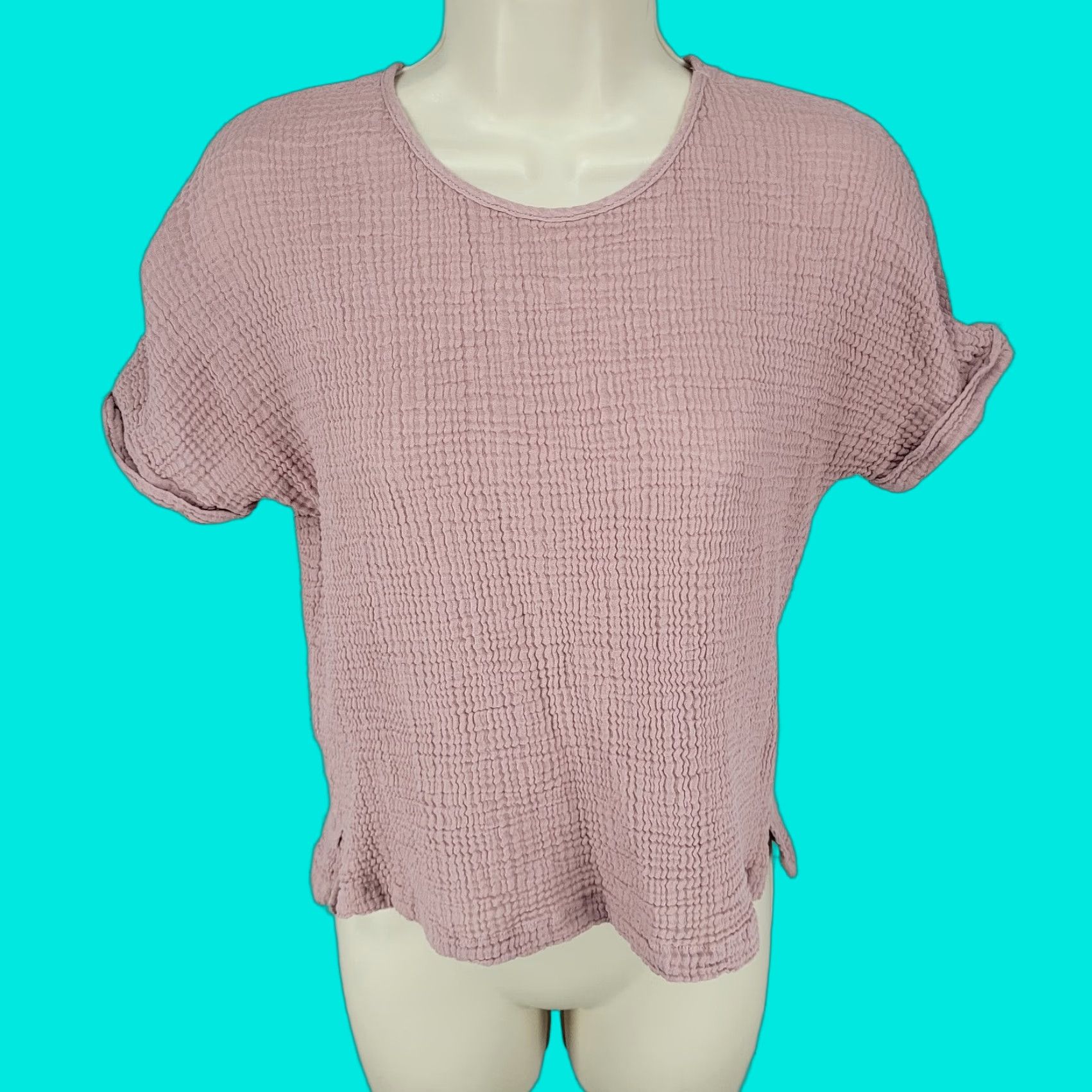 Vintage Decjuba Pink Cotton Short Sleeve Top Women Small S Basic Casual Pullover Size S / US 4 / IT 40 - 1 Thumbnail