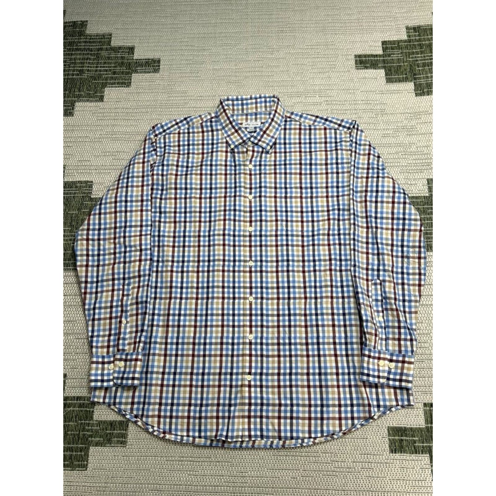 Peter Millar Peter Millar Shirt Mens XXL Multicolor Cotton Check Chest Pocket Button Down Size US XXL / EU 58 / 5 - 2 Thumbnail