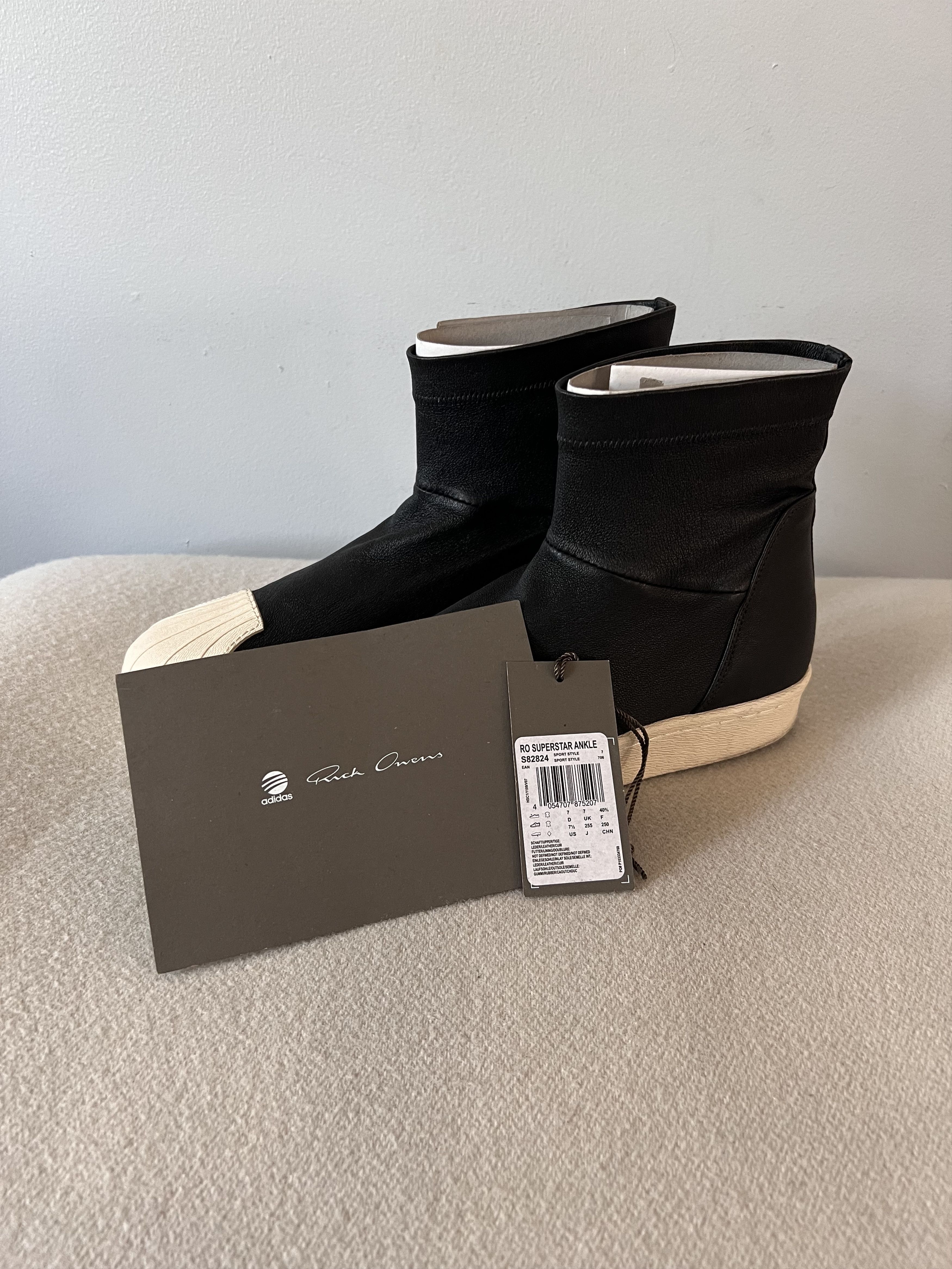 Adidas × Rick Owens Rick Owens Adidas RO Superstar Ankle Boots in Black Size US 7.5 / EU 40-41 - 8 Thumbnail