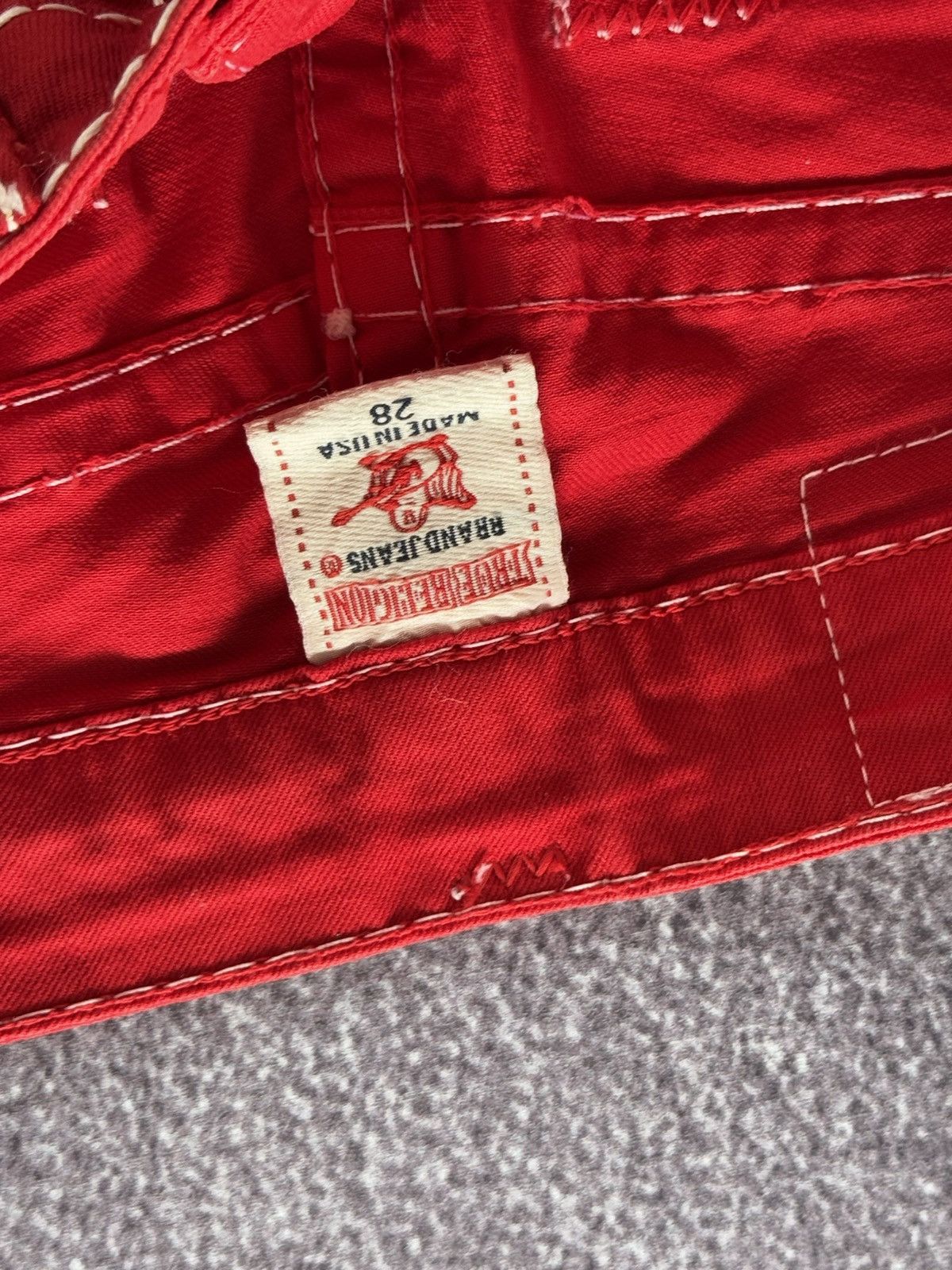 True Religion True Religion Vintage Red Denim Jeans Size 28" / US 6 / IT 42 - 8 Thumbnail