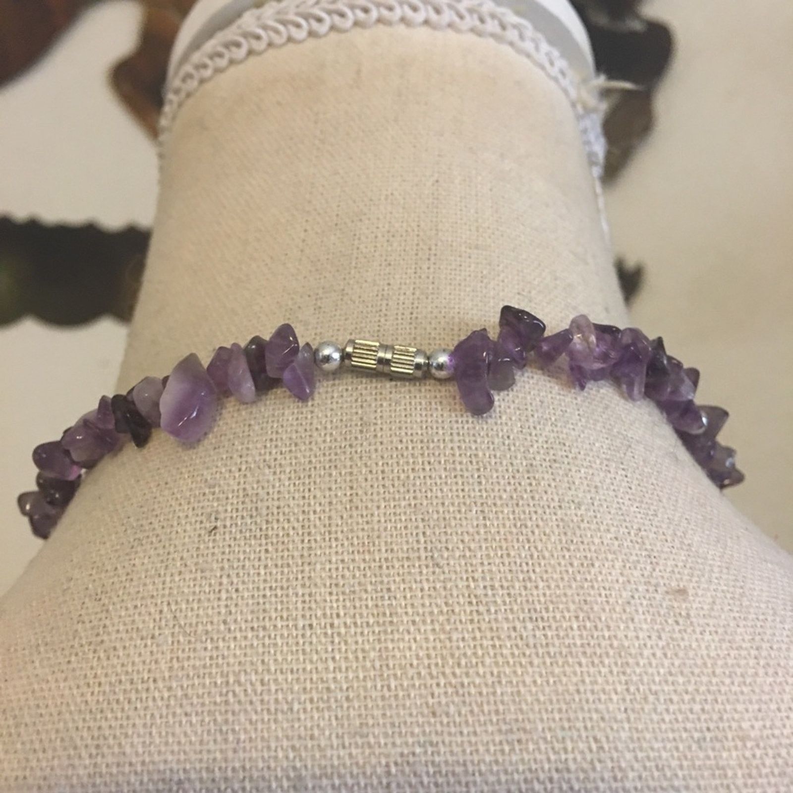 Vintage Vintage genuine amethyst slab gem necklace Size ONE SIZE - 5 Thumbnail