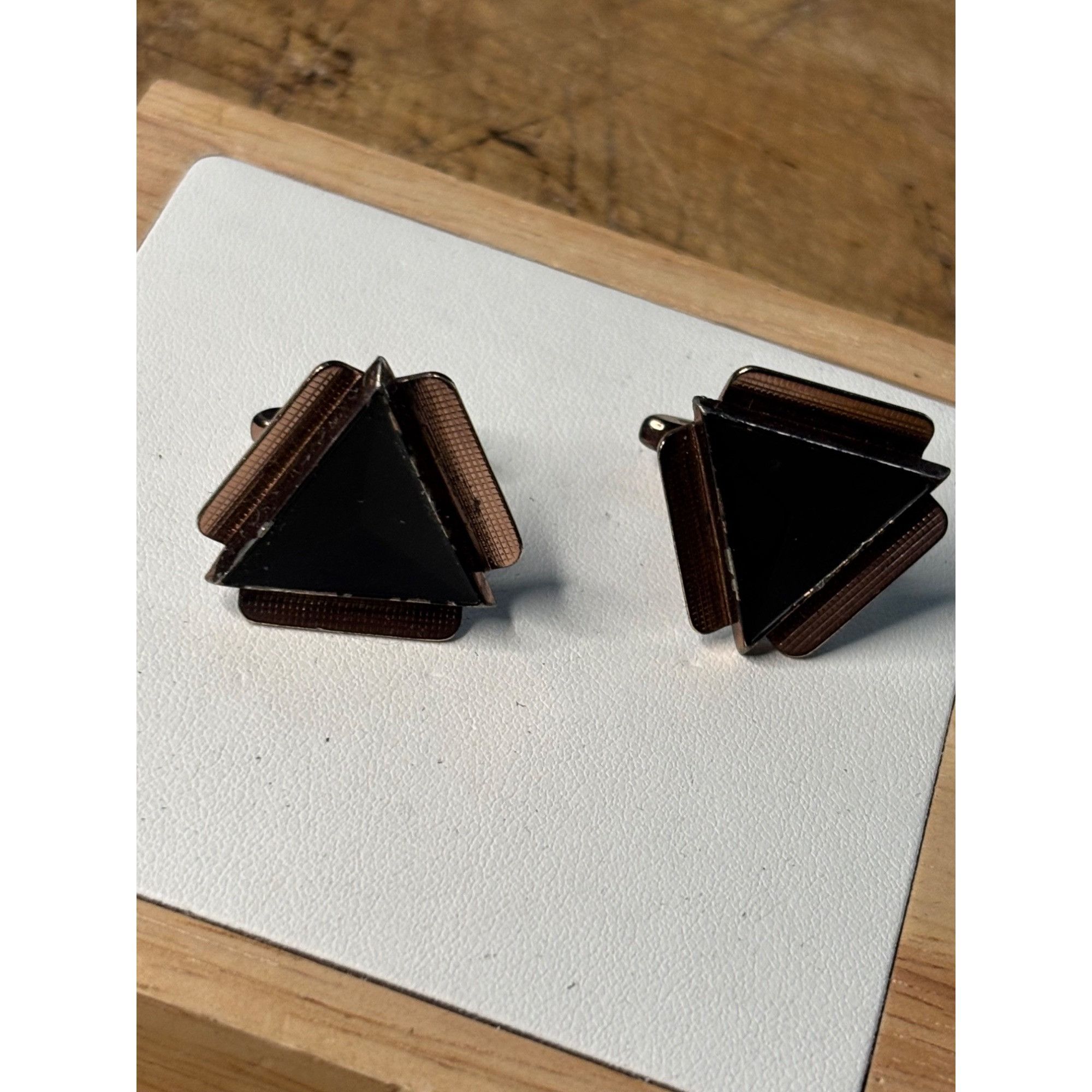 Other Vintage Copper & Black Geometric Cufflinks Size ONE SIZE - 9 Thumbnail