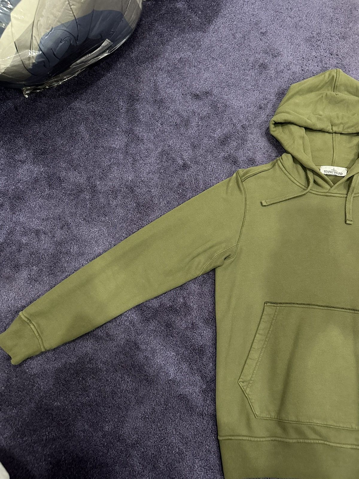 Stone Island Stone Island Brush Cotton Fleece Hooded Sweatshirt Olive Size US S / EU 44-46 / 1 - 2 Thumbnail