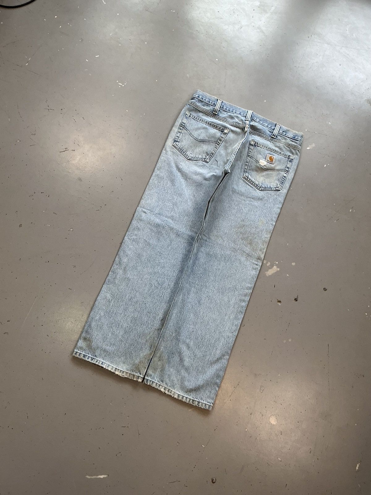Carhartt × Vintage Vintage Carhartt b480 LYB distressed denim pant Size US 34 / EU 50 - 9 Thumbnail