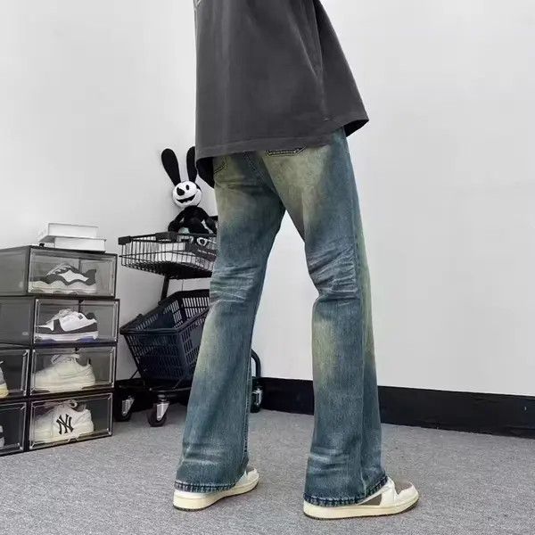 VIBE Vintage distressed washed corrugated bootcut jeans Size US 34 / EU 50 - 4 Thumbnail