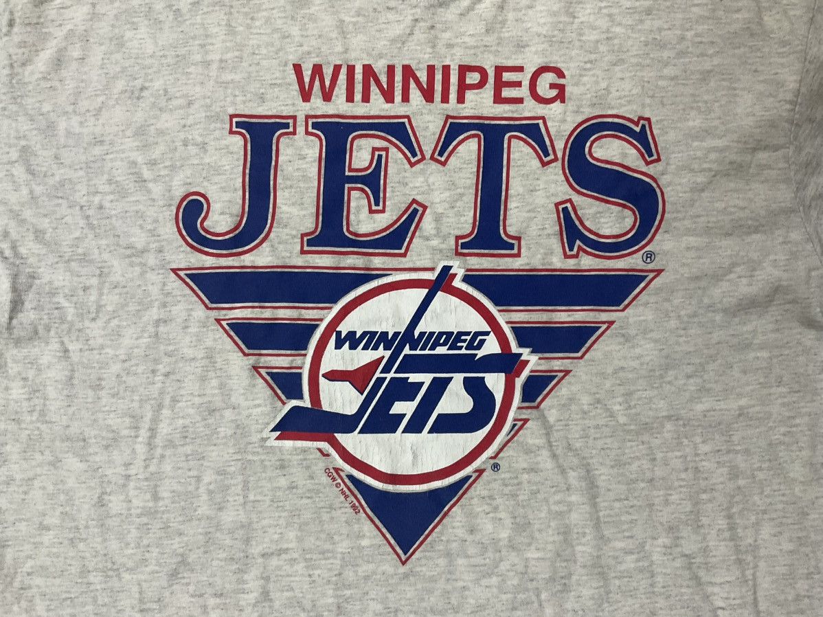 NHL Vintage 90s NHL 1992 Winnipeg Jets T-Shirt Single Stitch Size US L / EU 52-54 / 3 - 2 Thumbnail