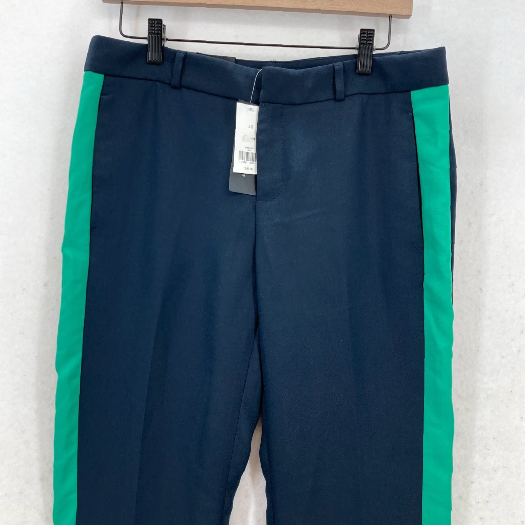 Banana Republic Banana Republic Avery Ankle Pants Women's 4 Navy Stripe Mid Rise NWT Pants Size 27" / US 4 / IT 40 - 2 Thumbnail