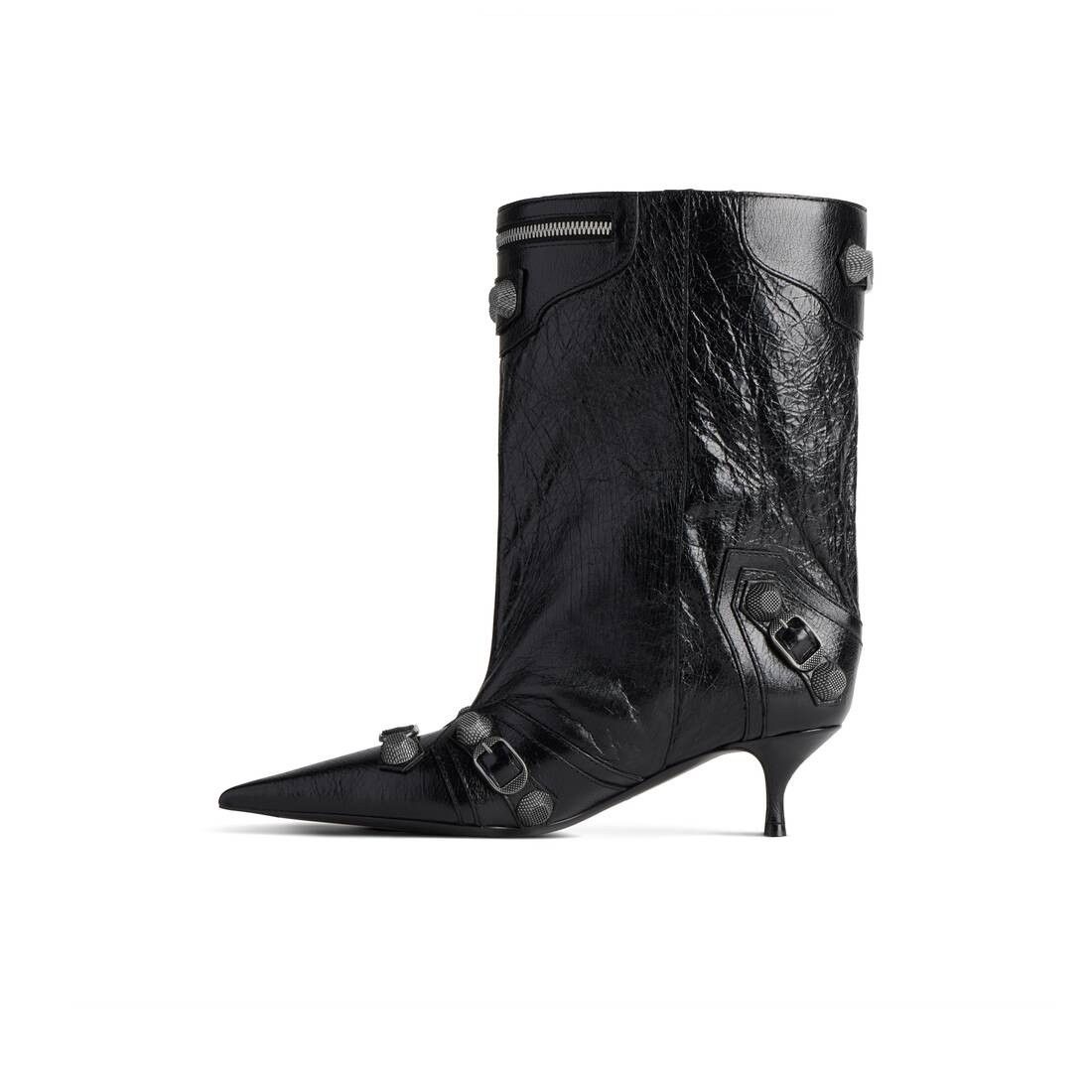 Balenciaga o1srvl11e1025 Cagole Wide Booties in Black Size US 9 / IT 39 - 4 Thumbnail