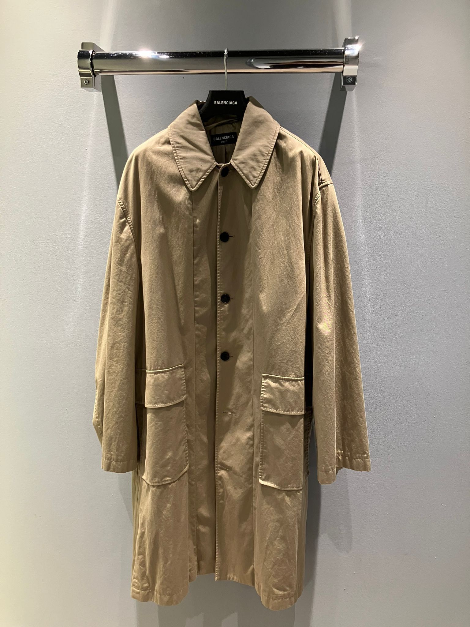 Balenciaga o1mt1gz0724 Deconstructed Carcoat in Beige Size US M / EU 48-50 / 2 - 1 Preview