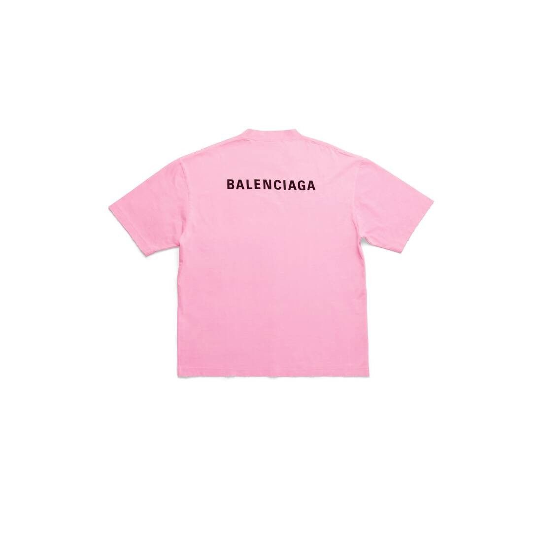 Balenciaga o1la1rc1a0825 Back T-Shirt Medium Fit in Pink Size M / US 6-8 / IT 42-44 - 6 Thumbnail