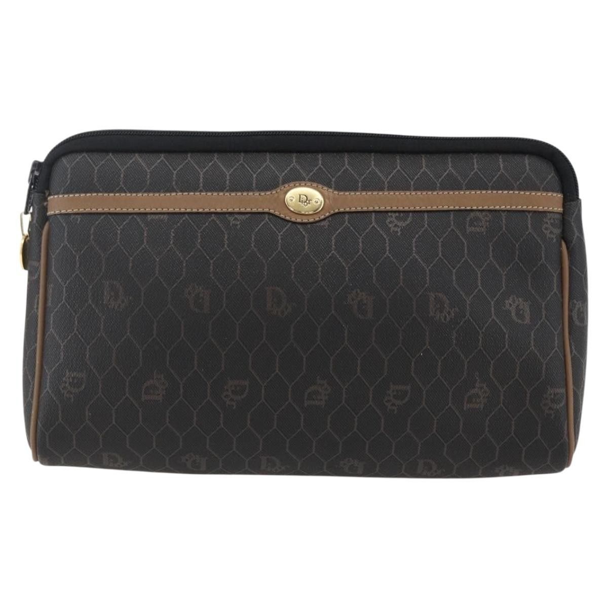 Dior Christian Dior Vintage Honeycomb Zip Canvas and Leather Size ONE SIZE - 1 Thumbnail
