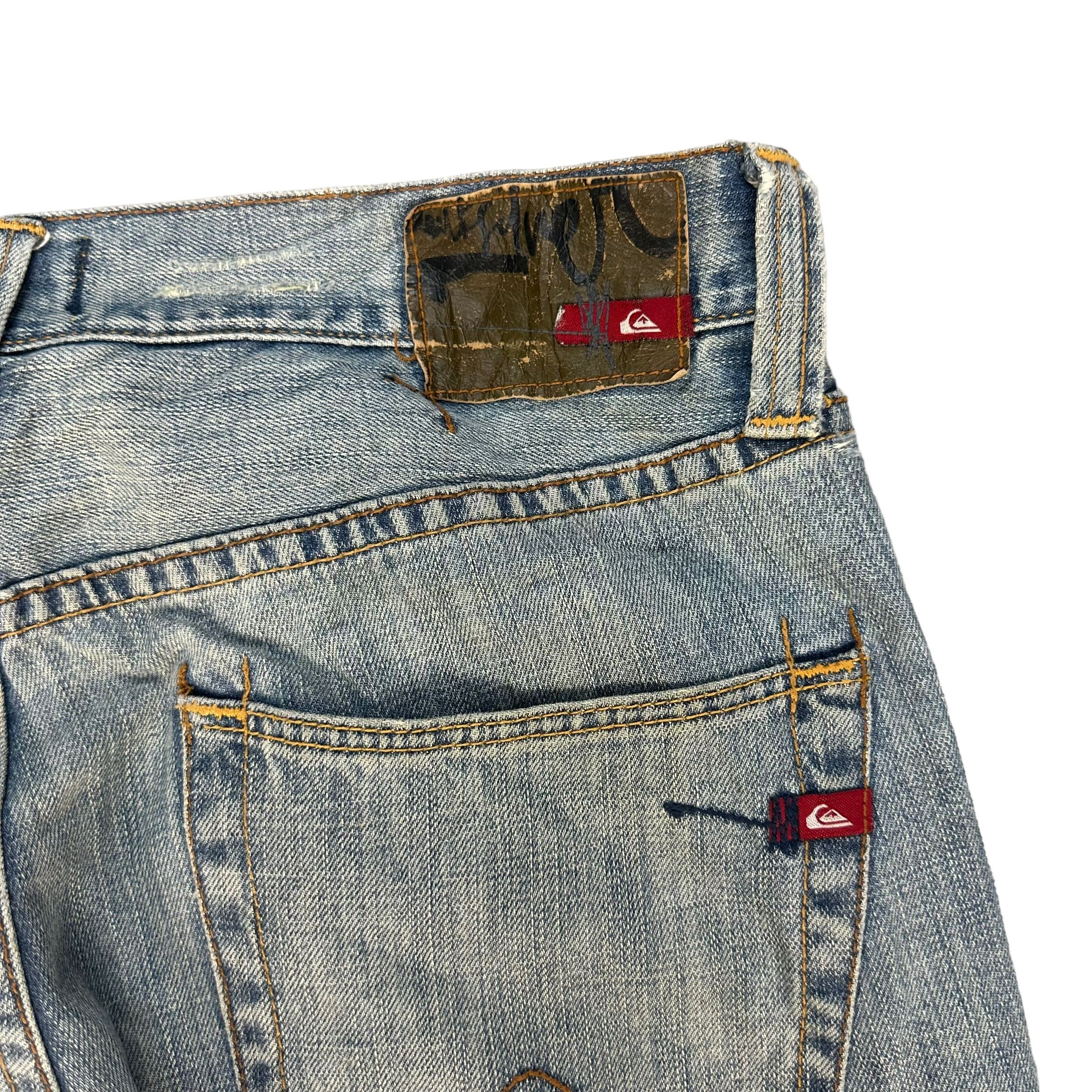 Quiksilver QUIKJEAN STRAIGHT FIT DISTRESS DENIM PANT #8862-032 Size US 34 / EU 50 - 13 Thumbnail