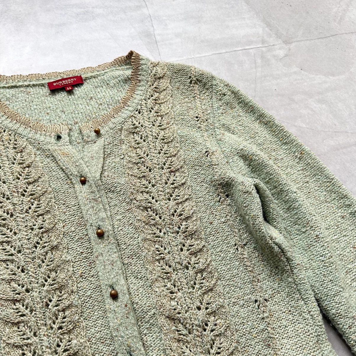 Burberry Burberry London Vintage Lace Pointelle Knit Cardigan Size M / US 6-8 / IT 42-44 - 11 Thumbnail