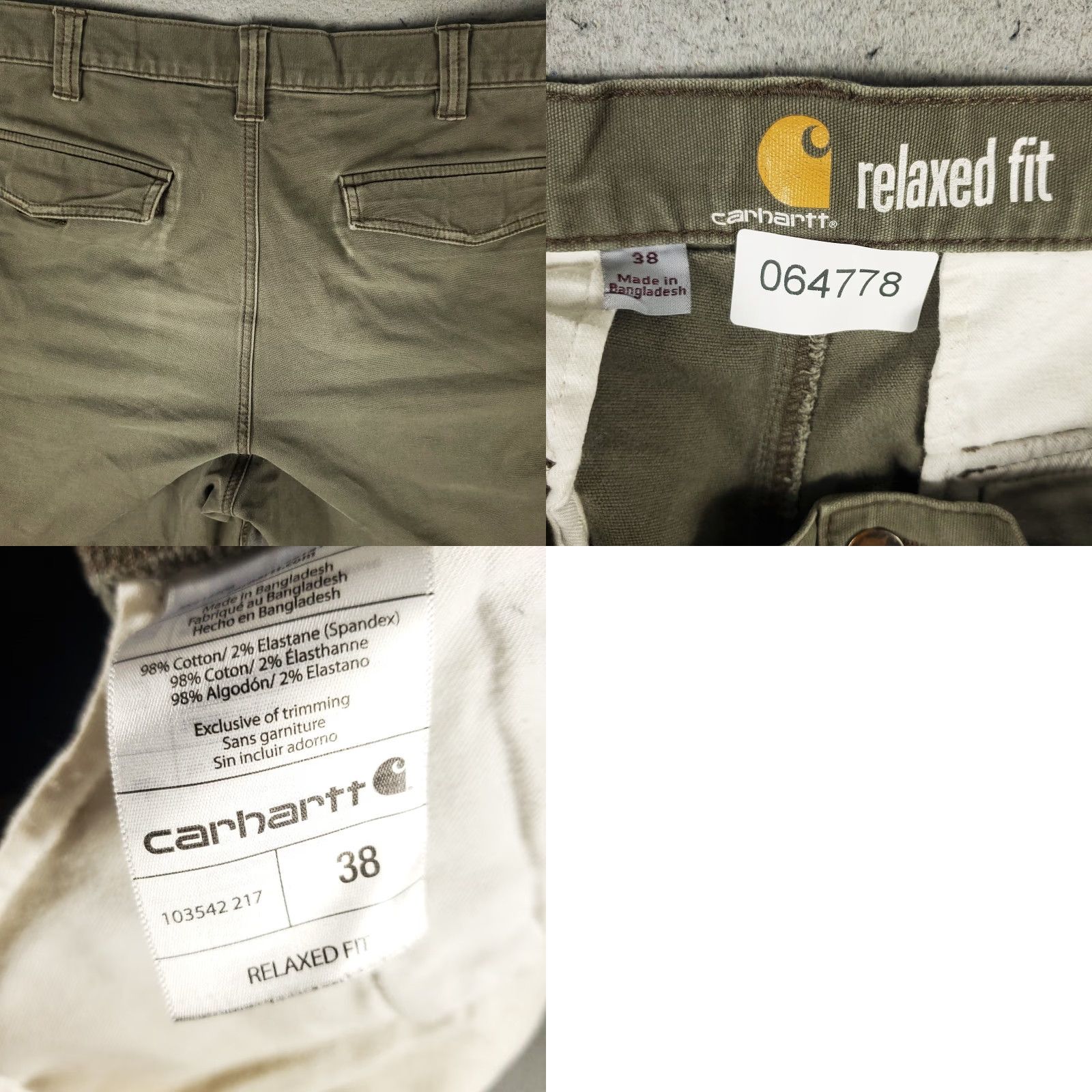 Carhartt Carhartt Cargo Shorts Mens Size 38 Olive/Taupe Relaxed Outdoors Hiking Camping Cargo Short - Beige Cotton Canvas Regular 38 Men Menswear Size US 38 / EU 54 - 8 Thumbnail