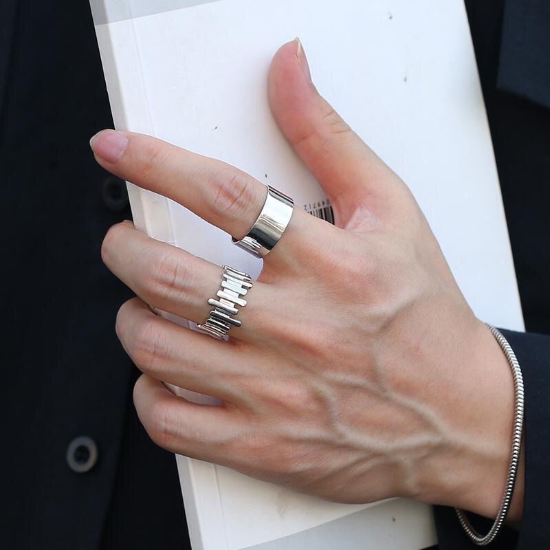 Jewelry Vintage Jewelry Rings Open Size Chrome Ring (Size 7-13) Size ONE SIZE - 4 Thumbnail
