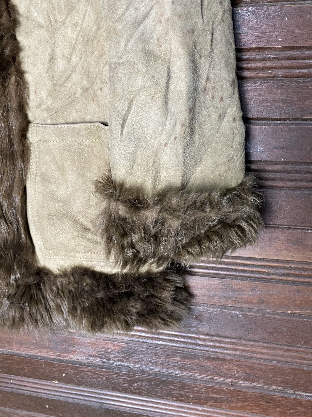 Leather Vintage Faux Fur Sherpa Leather Jacket Size US S / EU 44-46 / 1 - 6 Thumbnail
