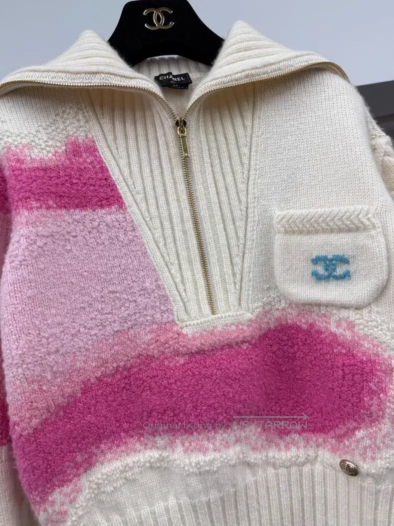 Chanel Chanel Ski series pink zipper sweater Size XXS / US 00 / IT 34 - 2 Thumbnail