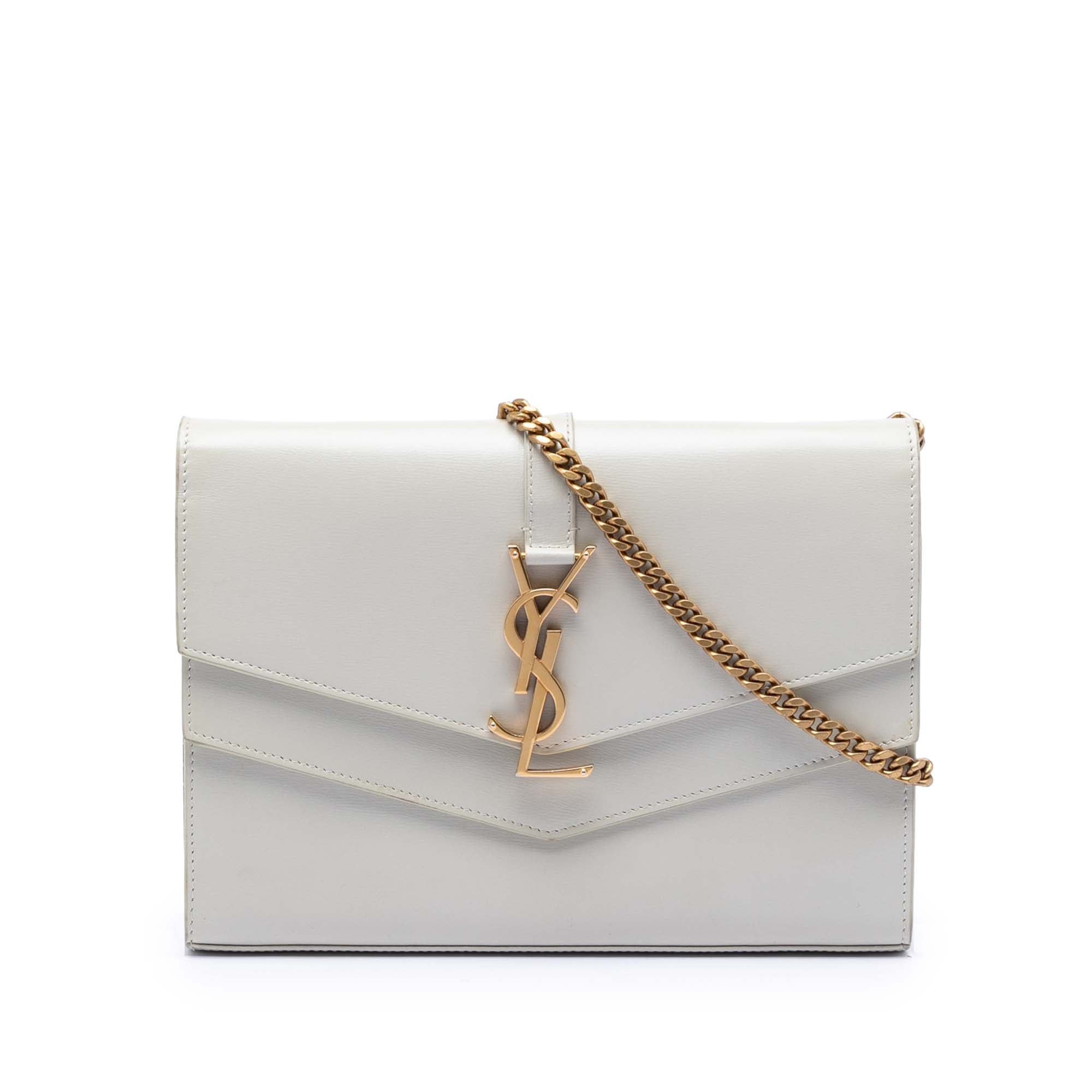 Saint Laurent Paris Leather Monogram Sulpice Chain Wallet Size ONE SIZE - 1 Thumbnail