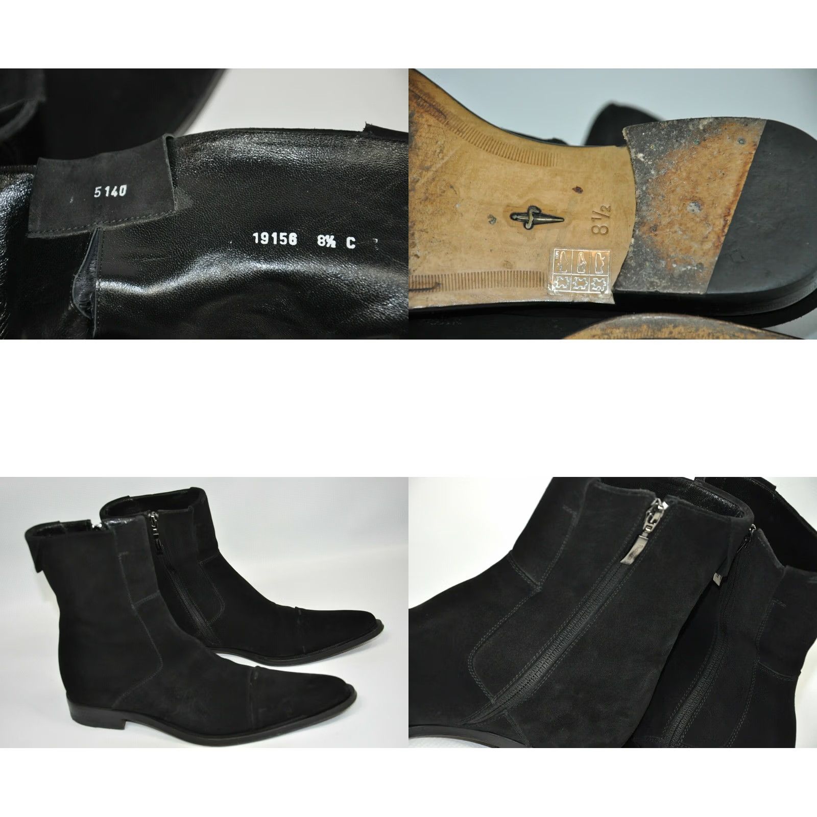 Vintage Cesare Paciotti Suede Leather Boots Black UK 8.5 US 9.5 Men Ankle Boots Leather Lining Black Shoes Size US 10 / EU 43 - 8 Thumbnail
