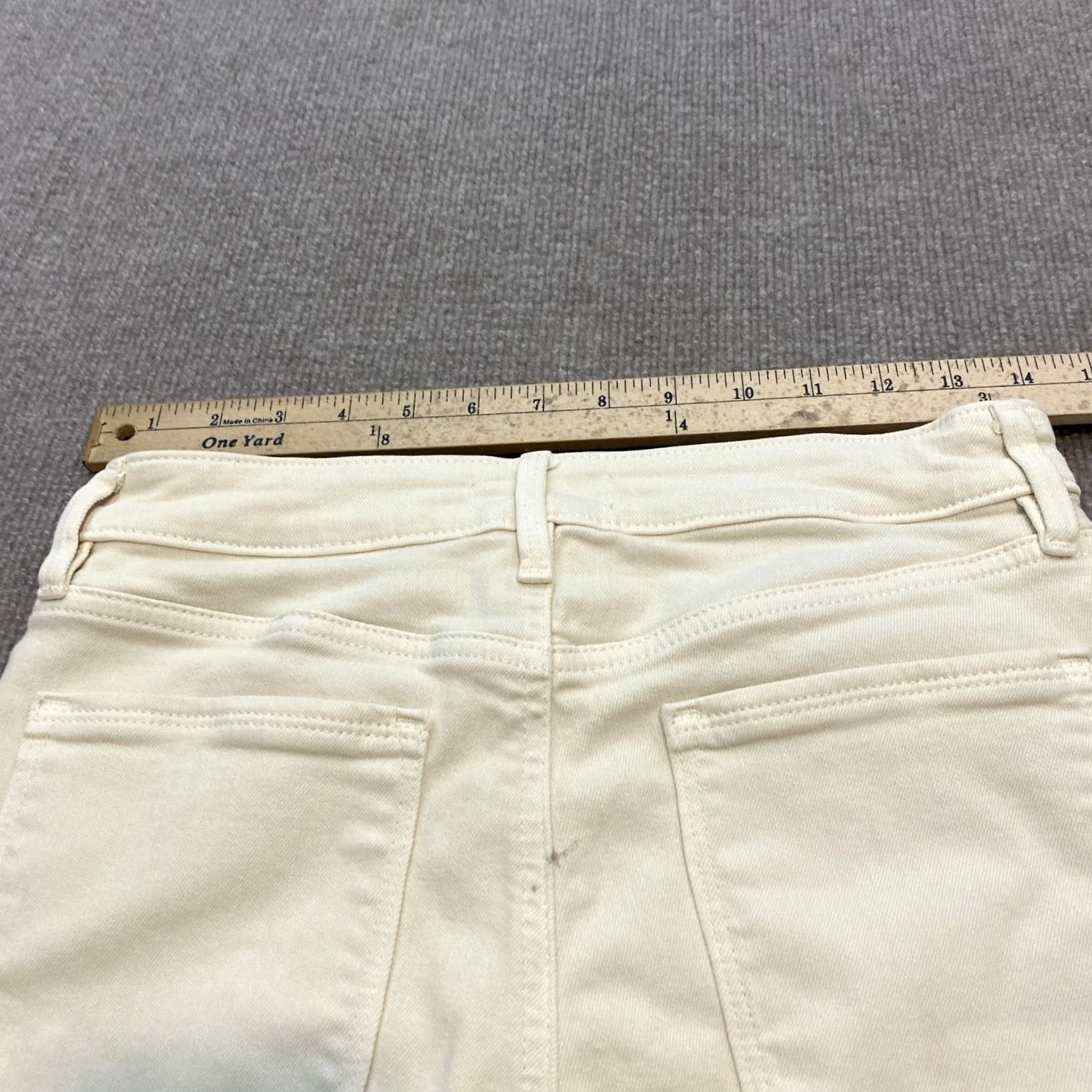 Athleta Athleta Jeans Womens 4 White Straight Light Wash High Rise Stretch Denim Size 27" / US 4 / IT 40 - 7 Thumbnail