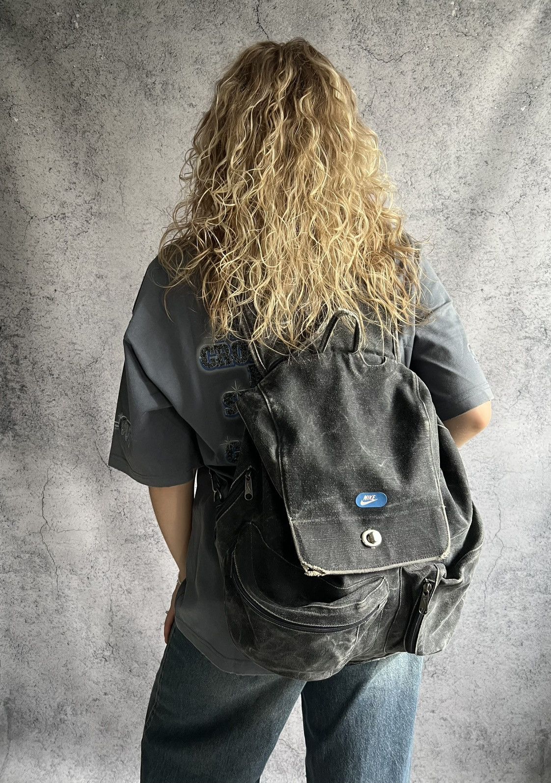 Vintage Nike 1990s Backpack Y2K Style Archive Bag Faded Rare