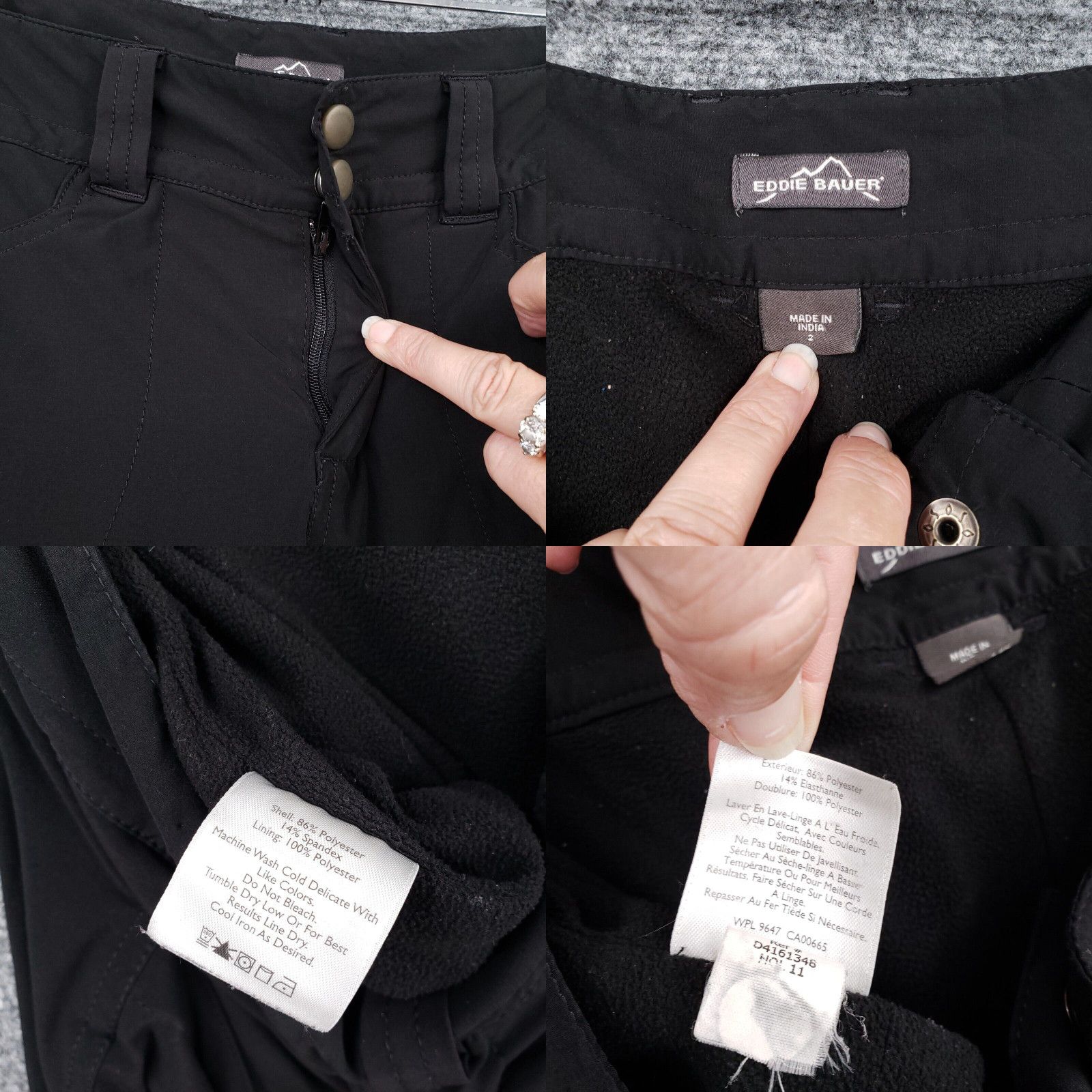 Eddie bauer fashion women's fleece lined pants